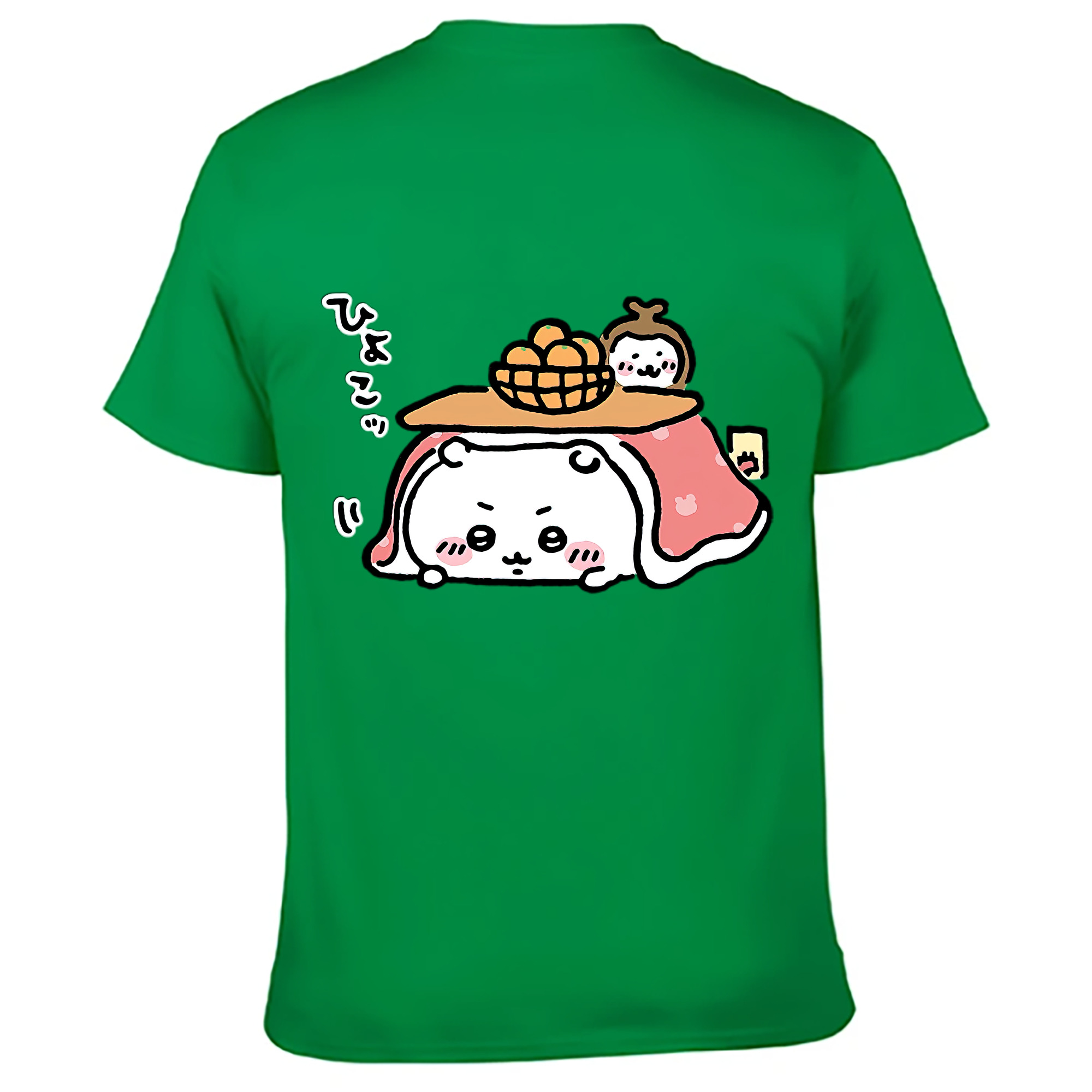 （画像用） ちいかわ ちいかわ Chii-kawa chiikawa 綿100％ メンズ半袖Tシャツ（バックプリント） 通気性