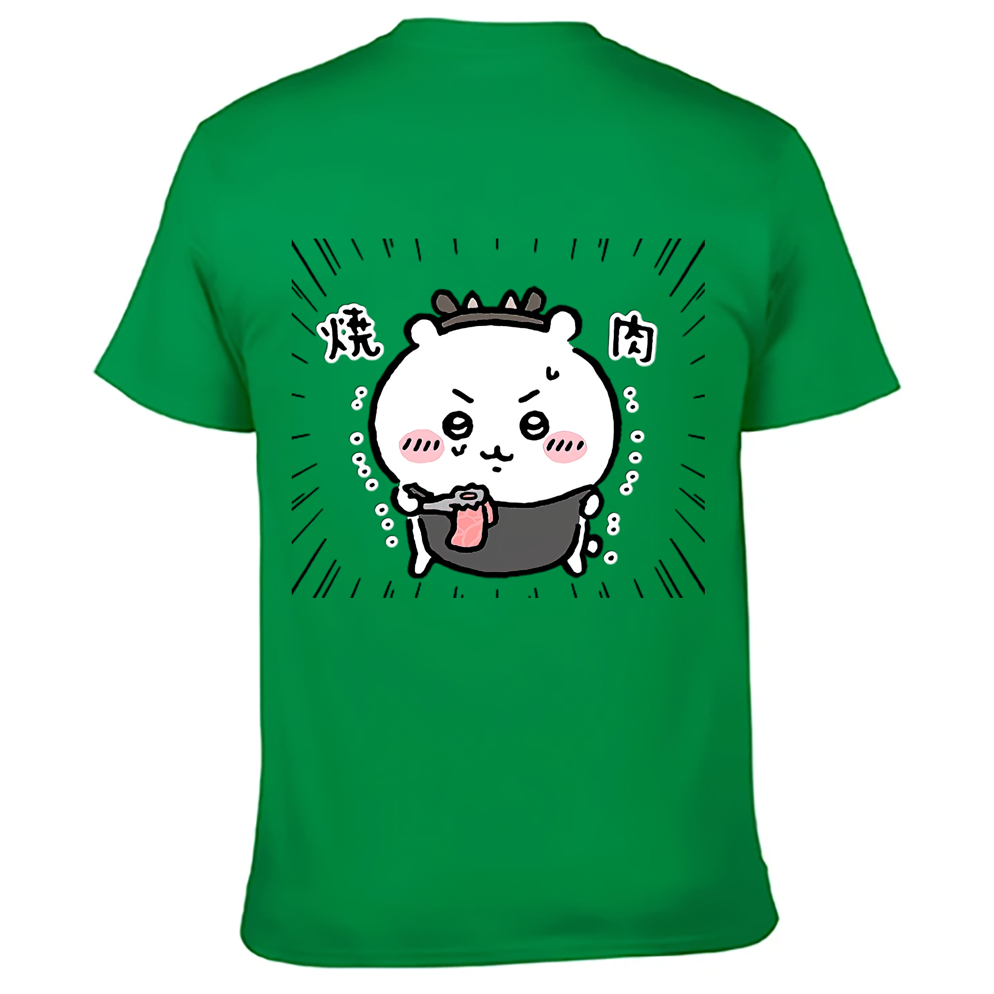 （画像用） ちいかわ ちいかわ Chii-kawa chiikawa 綿100％ メンズ半袖Tシャツ（バックプリント） 通気性