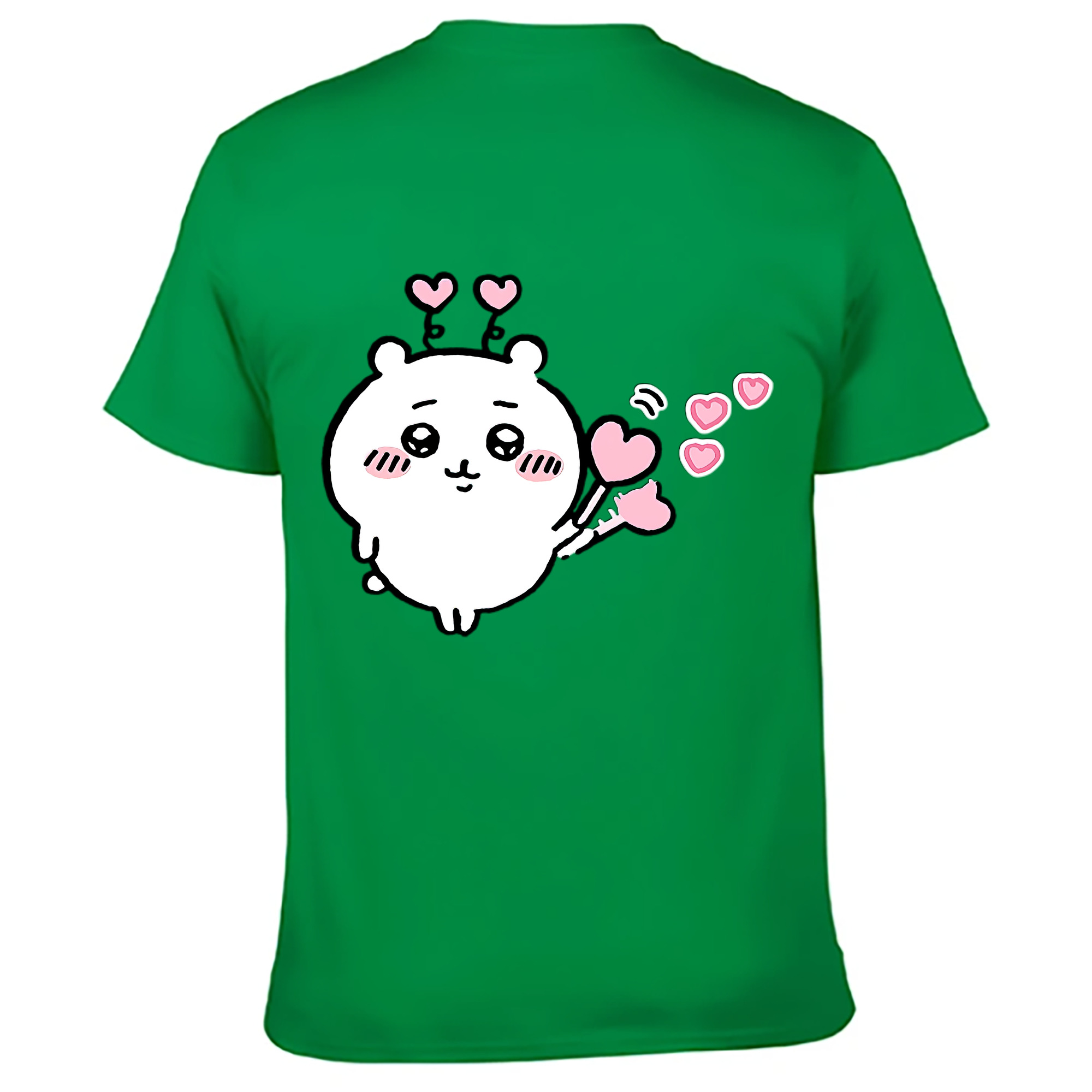 （画像用） ちいかわ ちいかわ Chii-kawa chiikawa 綿100％ メンズ半袖Tシャツ（バックプリント） 通気性