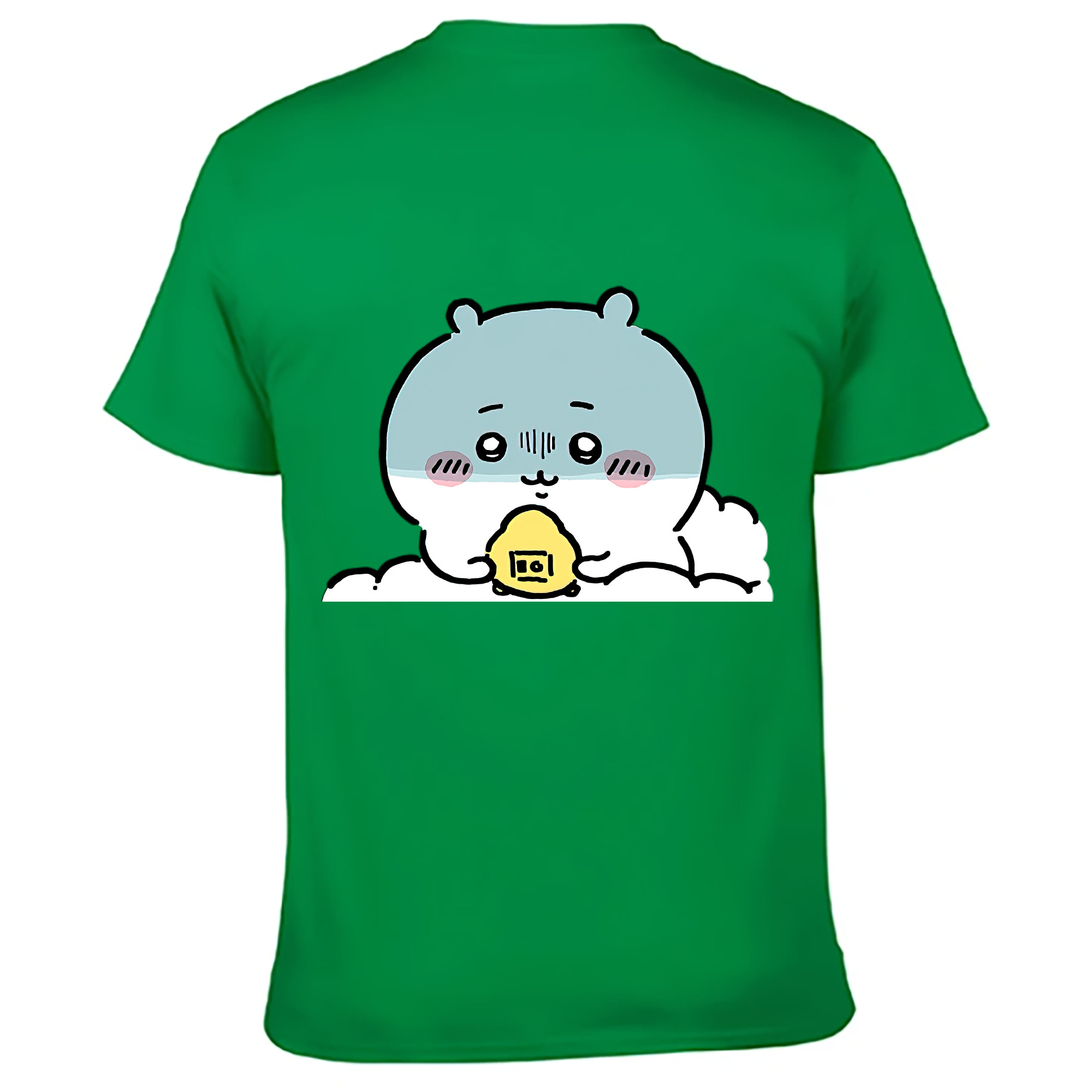 （画像用） ちいかわ ちいかわ Chii-kawa chiikawa 綿100％ メンズ半袖Tシャツ（バックプリント） 通気性