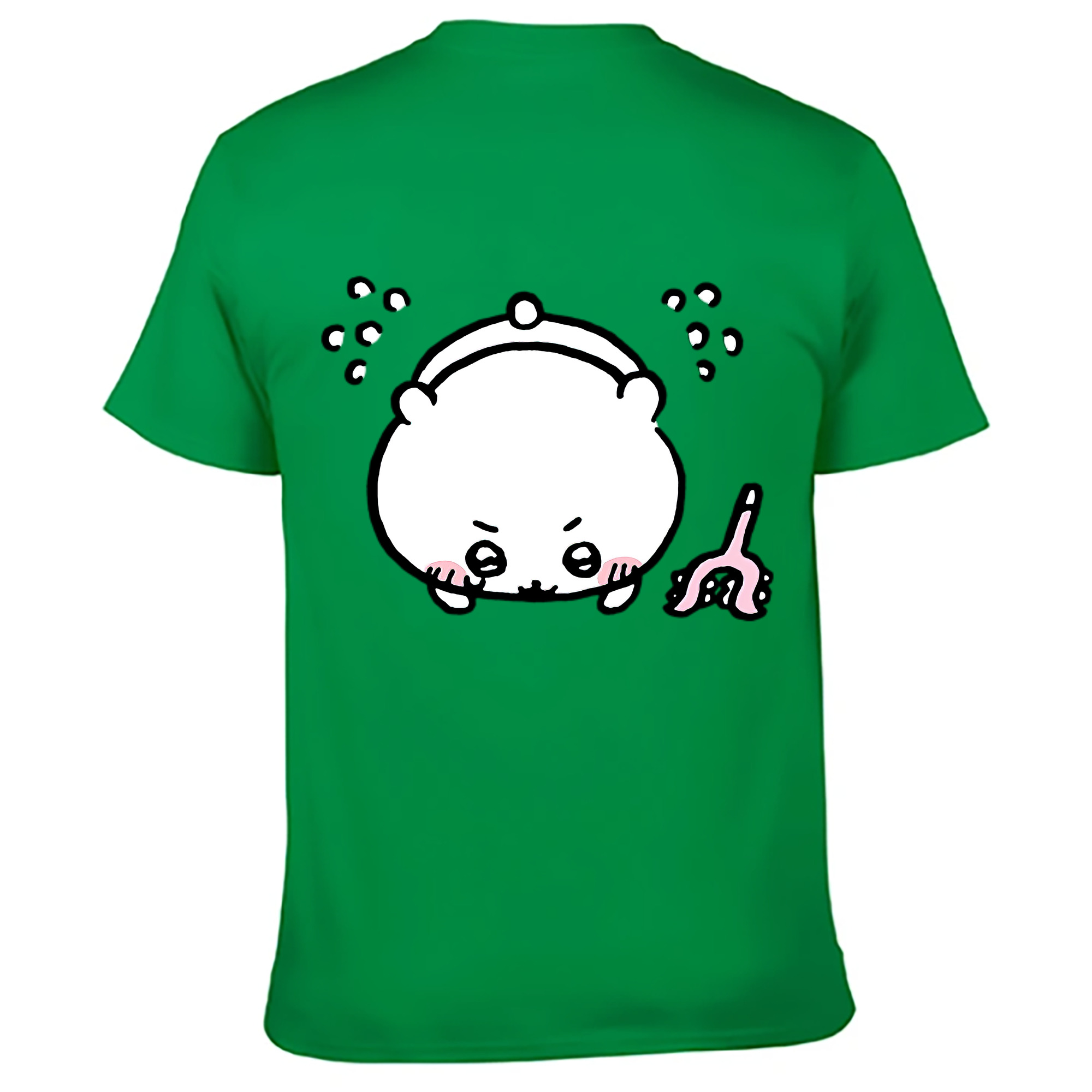 （画像用） ちいかわ ちいかわ Chii-kawa chiikawa 綿100％ メンズ半袖Tシャツ（バックプリント） 通気性