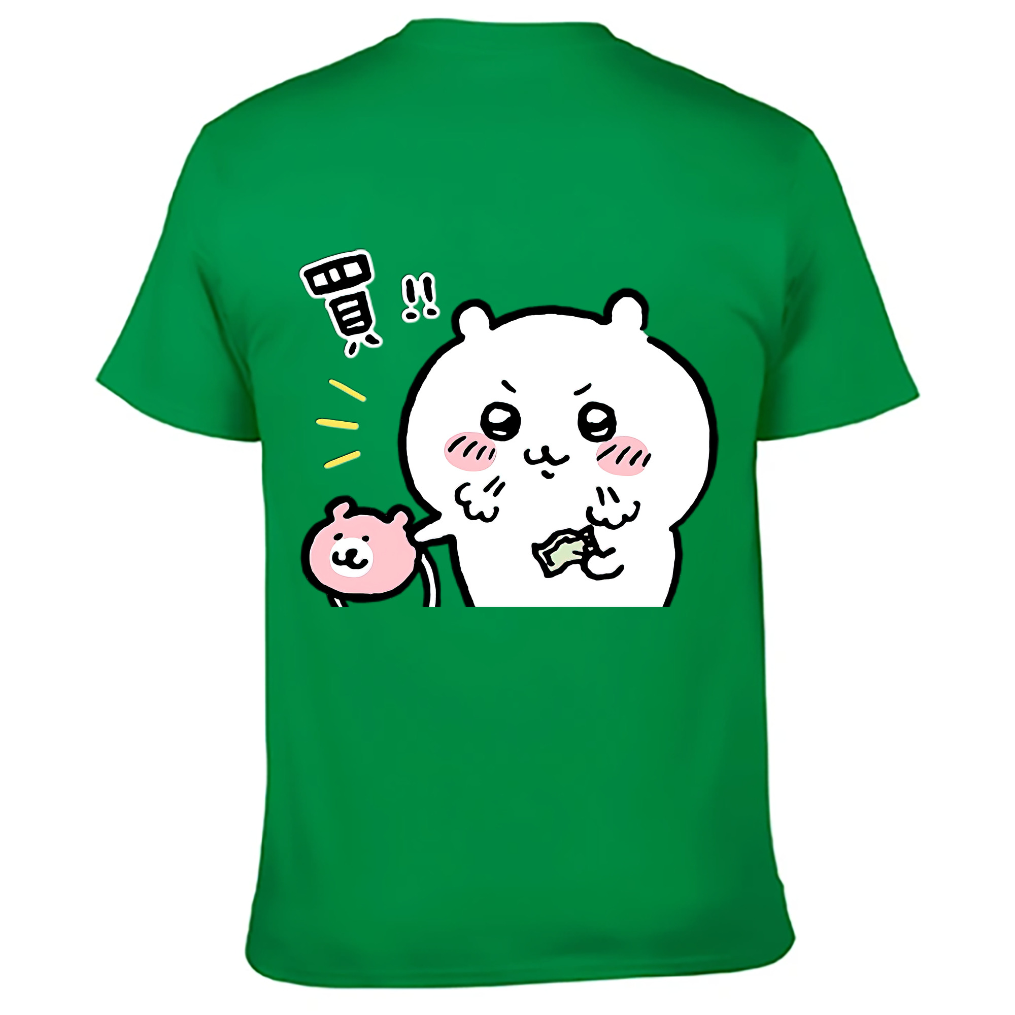 （画像用） ちいかわ ちいかわ Chii-kawa chiikawa 綿100％ メンズ半袖Tシャツ（バックプリント） 通気性