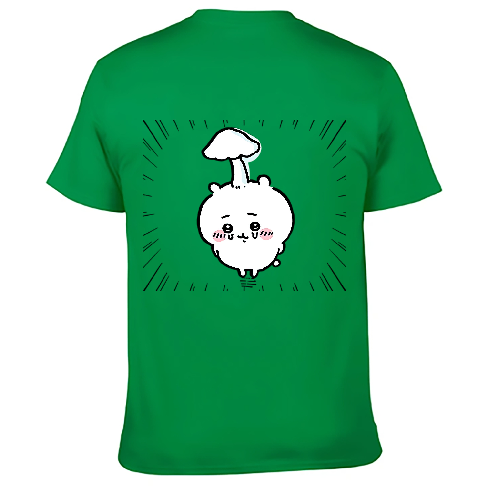 （画像用） ちいかわ ちいかわ Chii-kawa chiikawa 綿100％ メンズ半袖Tシャツ（バックプリント） 通気性