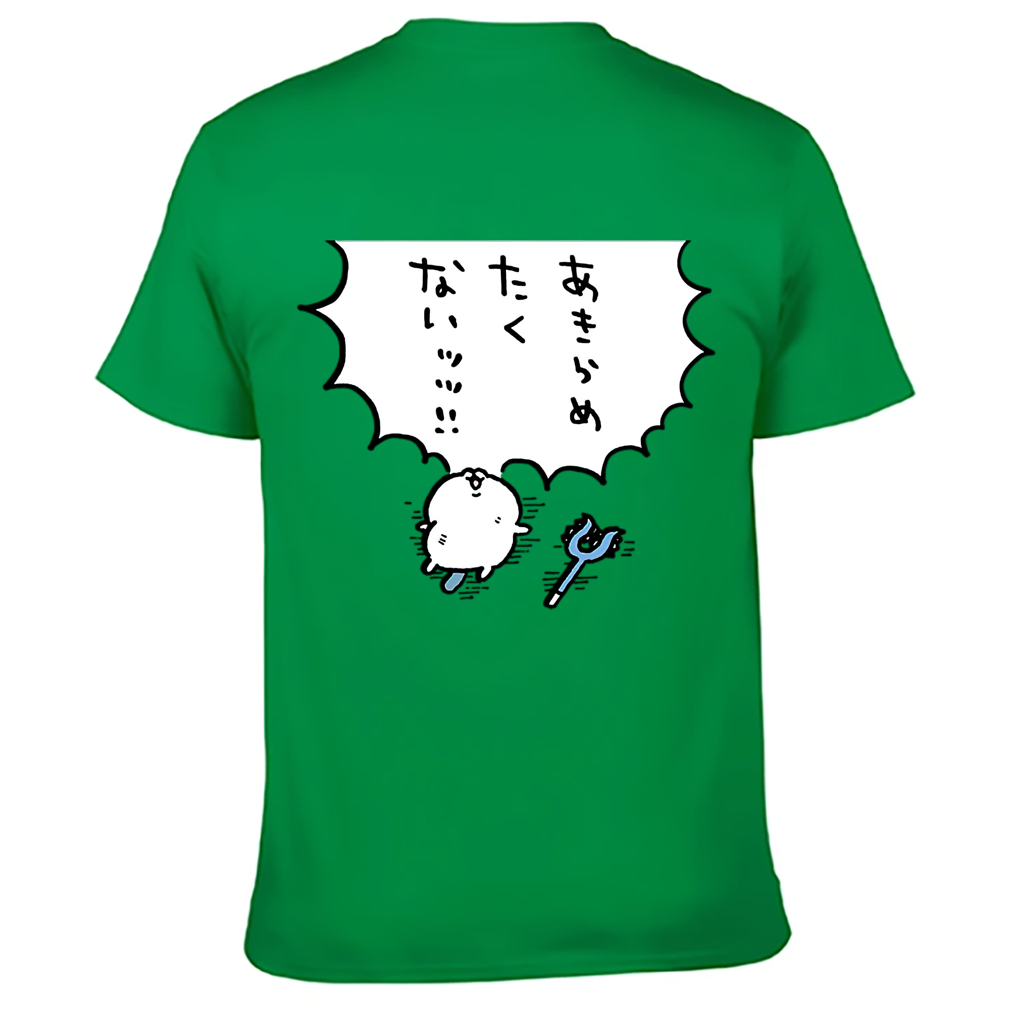 （画像用） ちいかわ ちいかわ Chii-kawa chiikawa 綿100％ メンズ半袖Tシャツ（バックプリント） 通気性