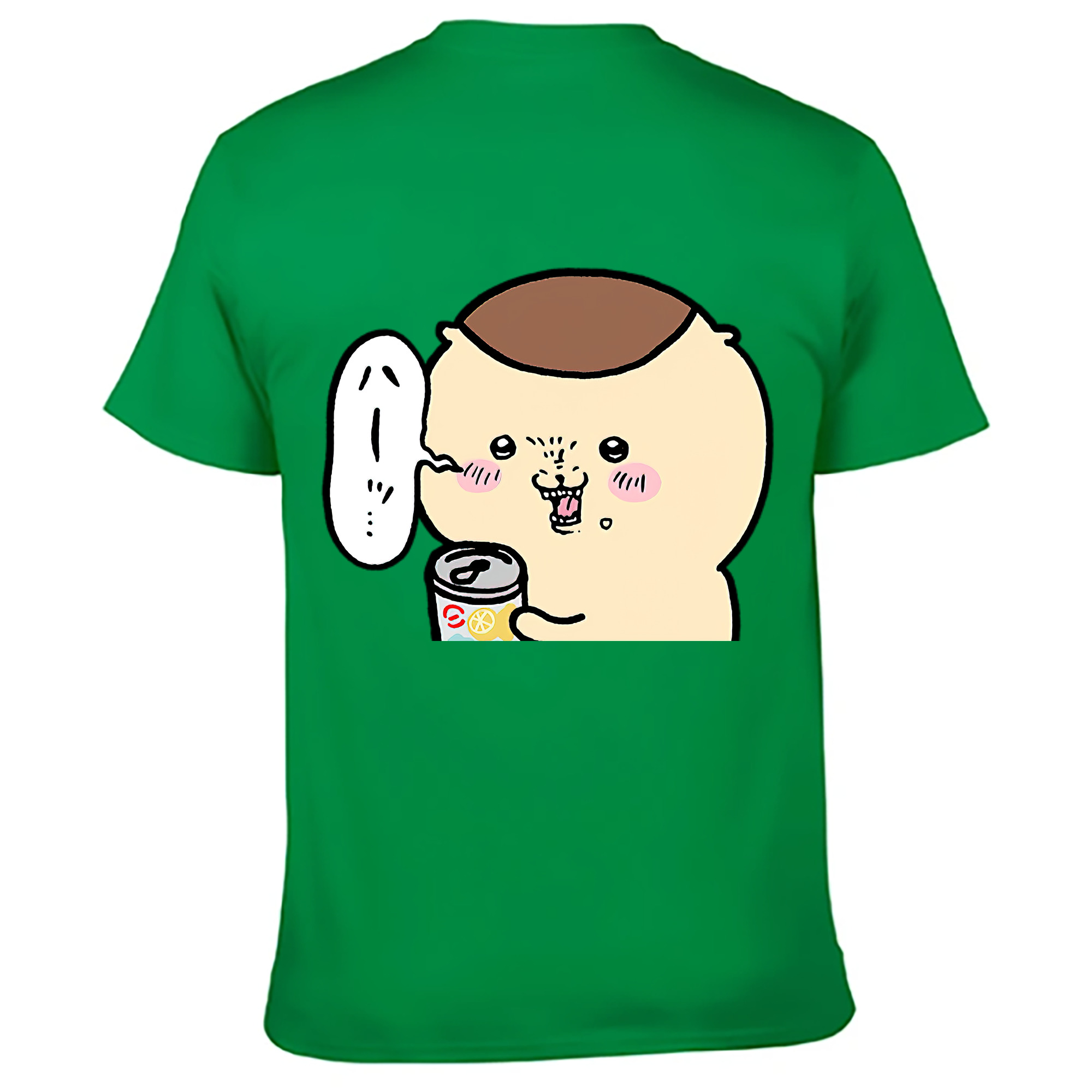 （画像用） ちいかわ くりまんじゅう Chii-kawa kuri manjū 綿100％ メンズ半袖Tシャツ（バックプリント） 通気性