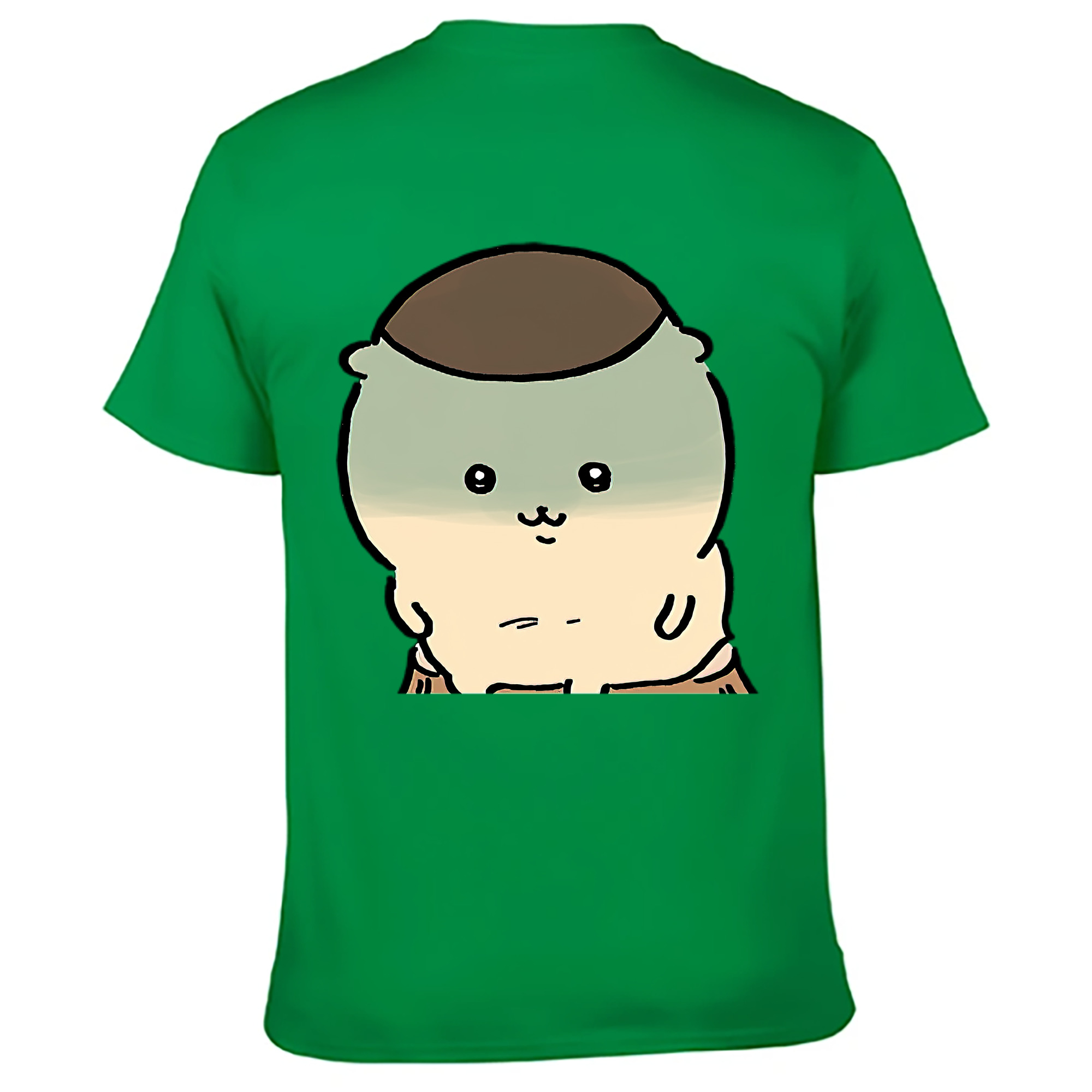 （画像用） ちいかわ くりまんじゅう Chii-kawa kuri manjū 綿100％ メンズ半袖Tシャツ（バックプリント） 通気性