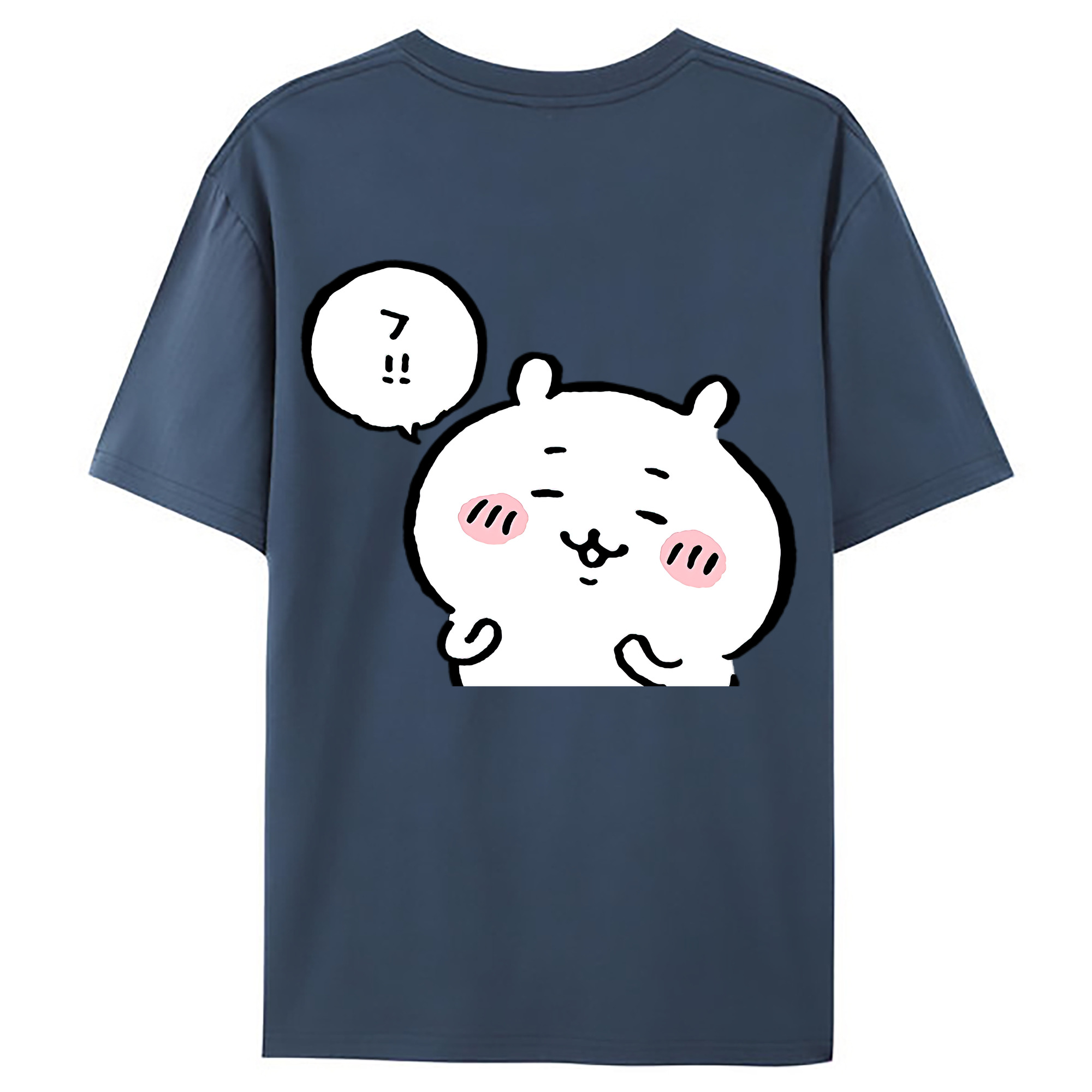 （画像用） ちいかわ ちいかわ Chii-kawa chiikawa 綿100％ メンズ半袖Tシャツ（バックプリント） 通気性