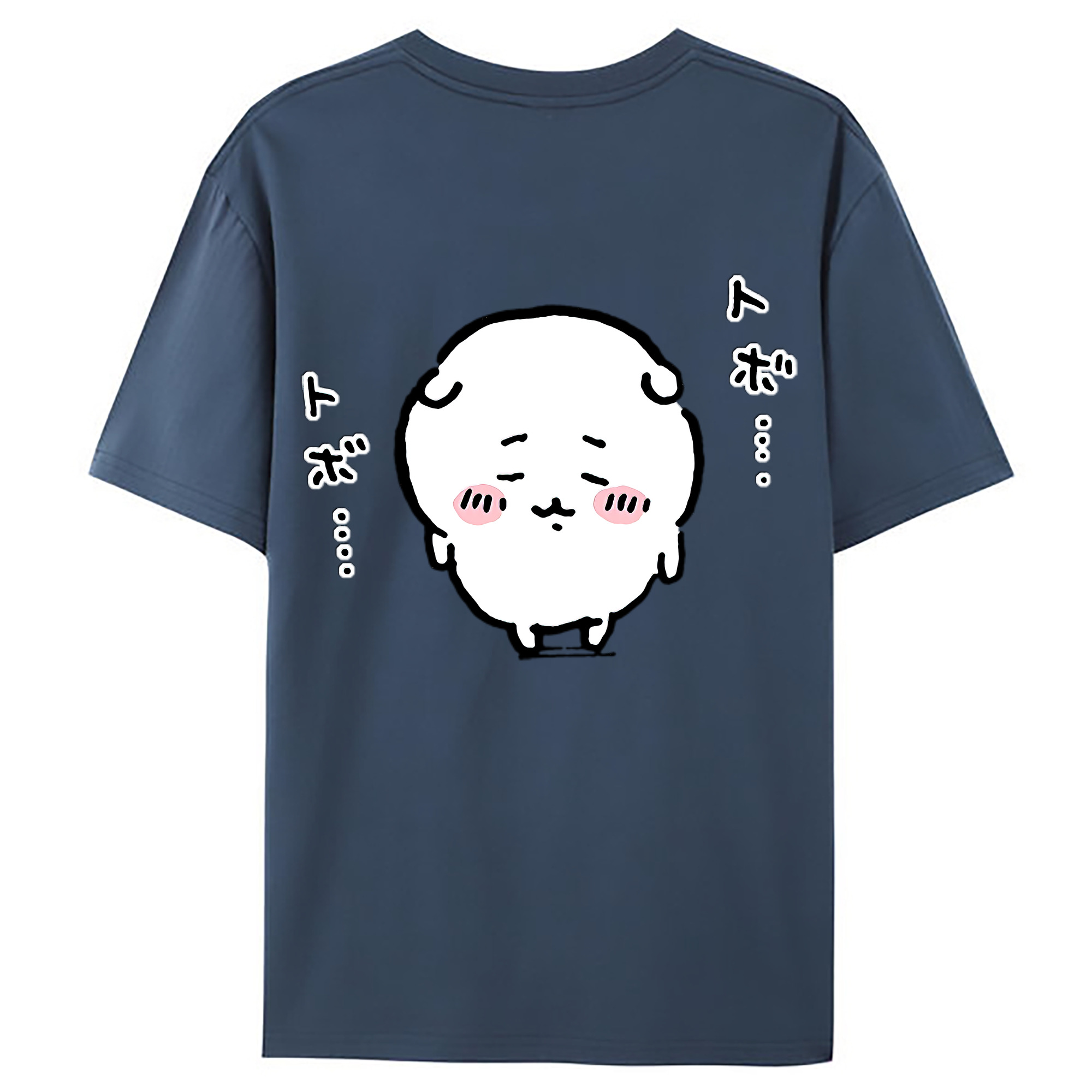 （画像用） ちいかわ ちいかわ Chii-kawa chiikawa 綿100％ メンズ半袖Tシャツ（バックプリント） 通気性