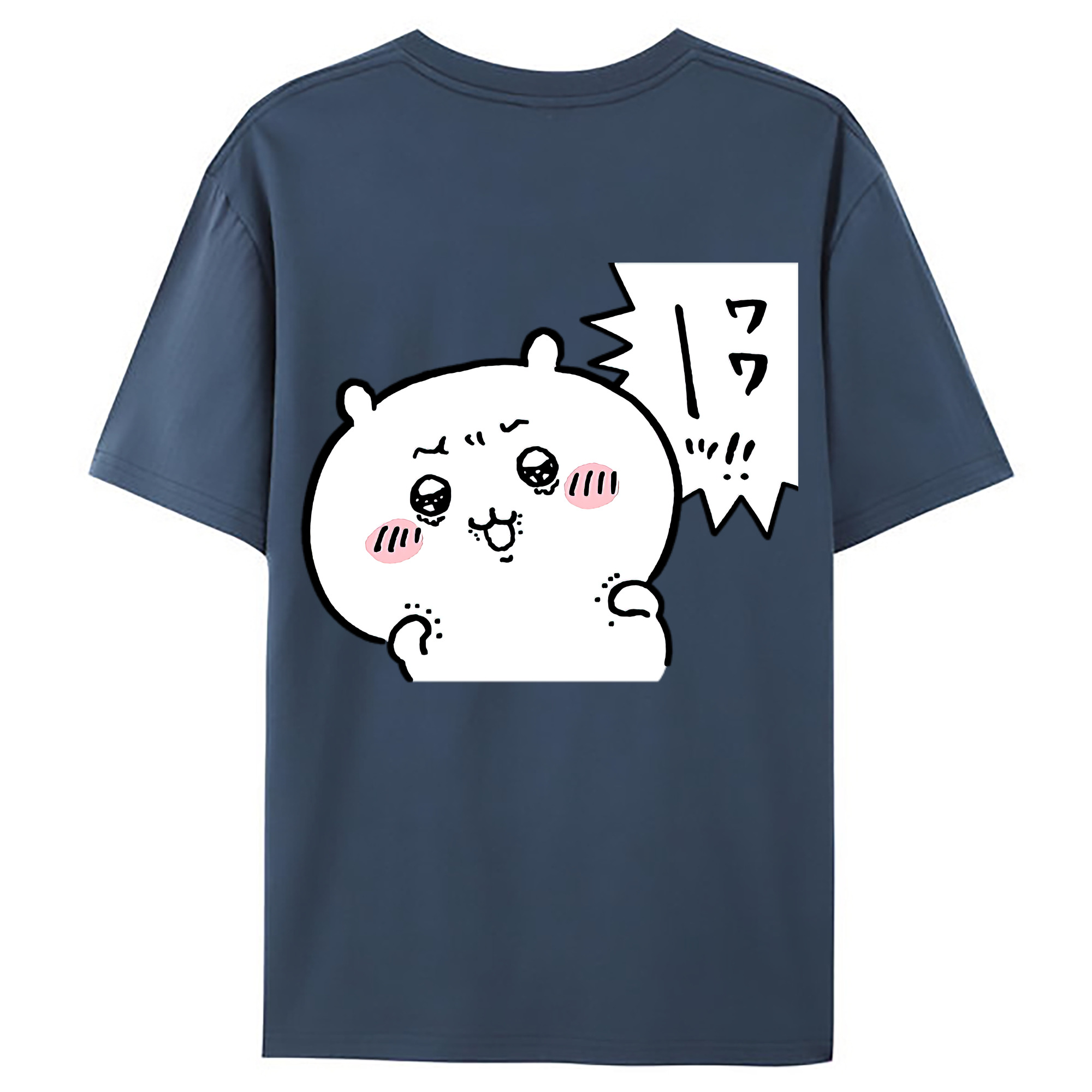 （画像用） ちいかわ ちいかわ Chii-kawa chiikawa 綿100％ メンズ半袖Tシャツ（バックプリント） 通気性