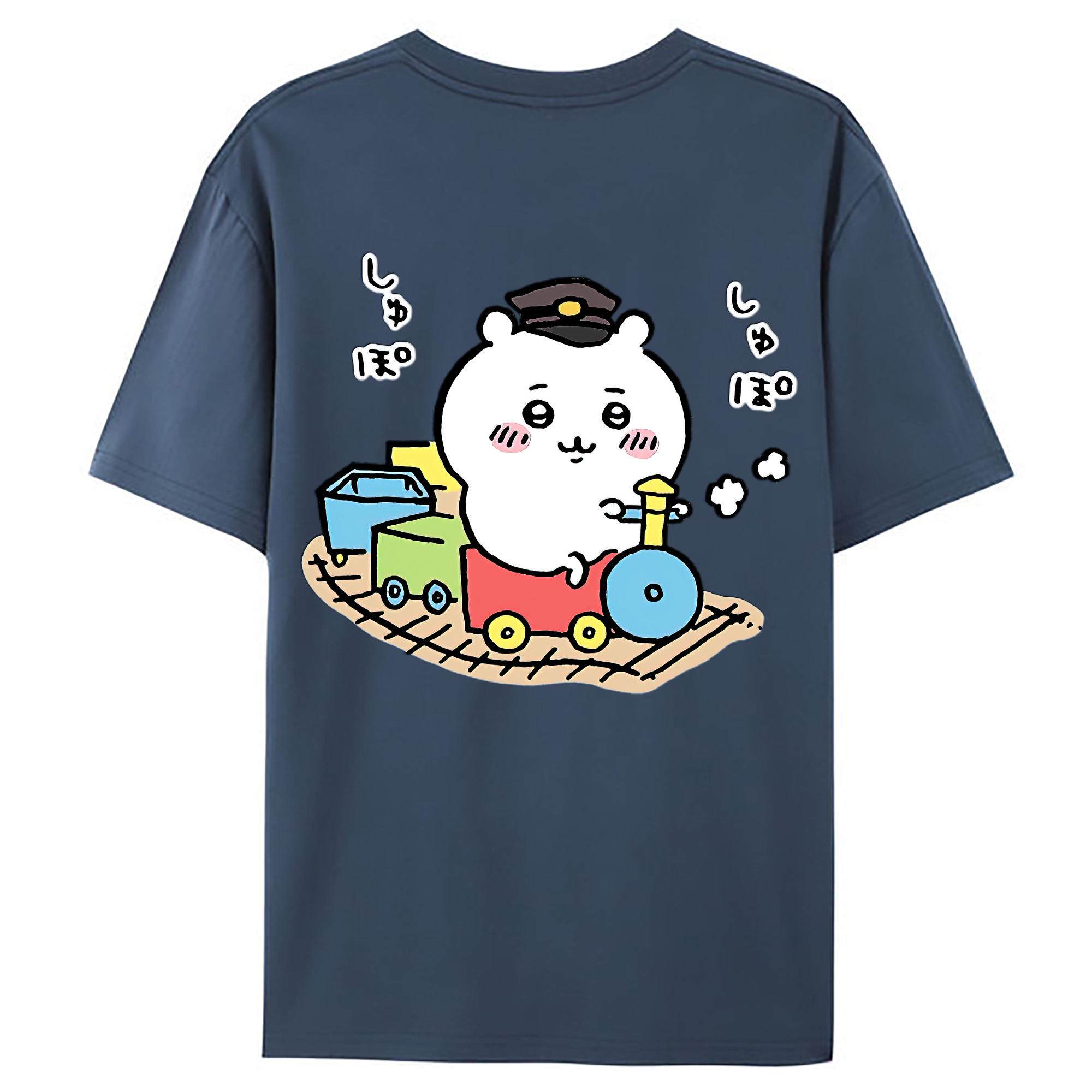 （画像用） ちいかわ ちいかわ Chii-kawa chiikawa 綿100％ メンズ半袖Tシャツ（バックプリント） 通気性