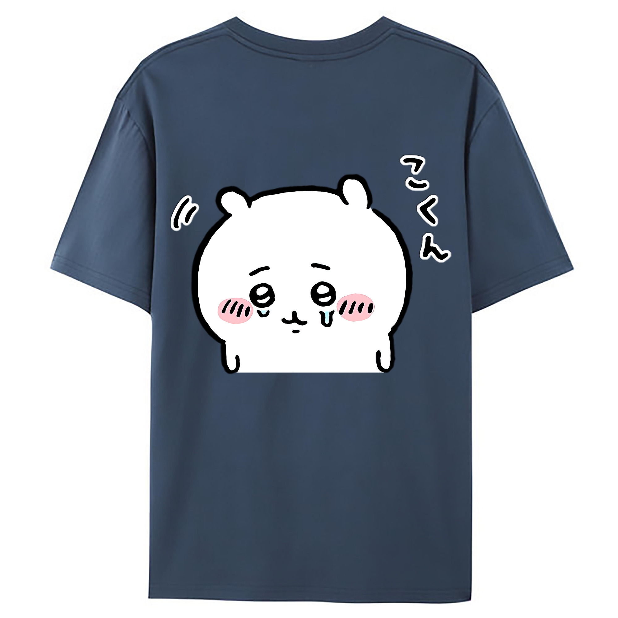（画像用） ちいかわ ちいかわ Chii-kawa chiikawa 綿100％ メンズ半袖Tシャツ（バックプリント） 通気性