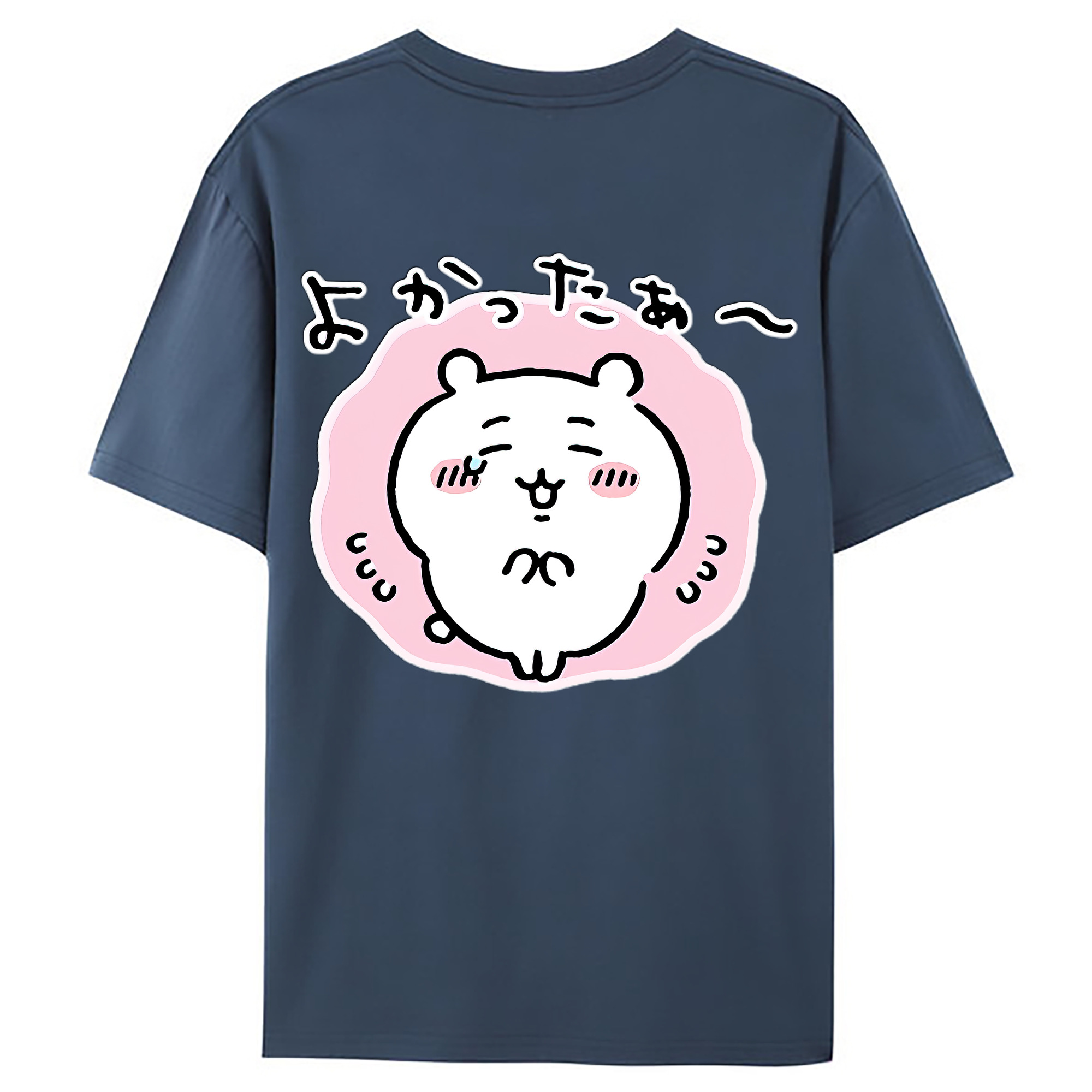 （画像用） ちいかわ ちいかわ Chii-kawa chiikawa 綿100％ メンズ半袖Tシャツ（バックプリント） 通気性