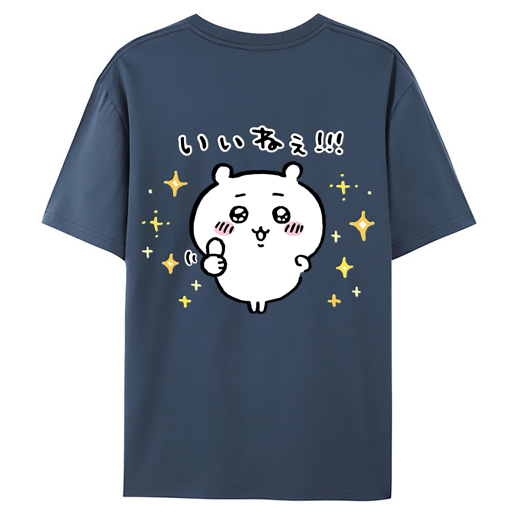 （画像用） ちいかわ ちいかわ Chii-kawa chiikawa 綿100％ メンズ半袖Tシャツ（バックプリント） 通気性