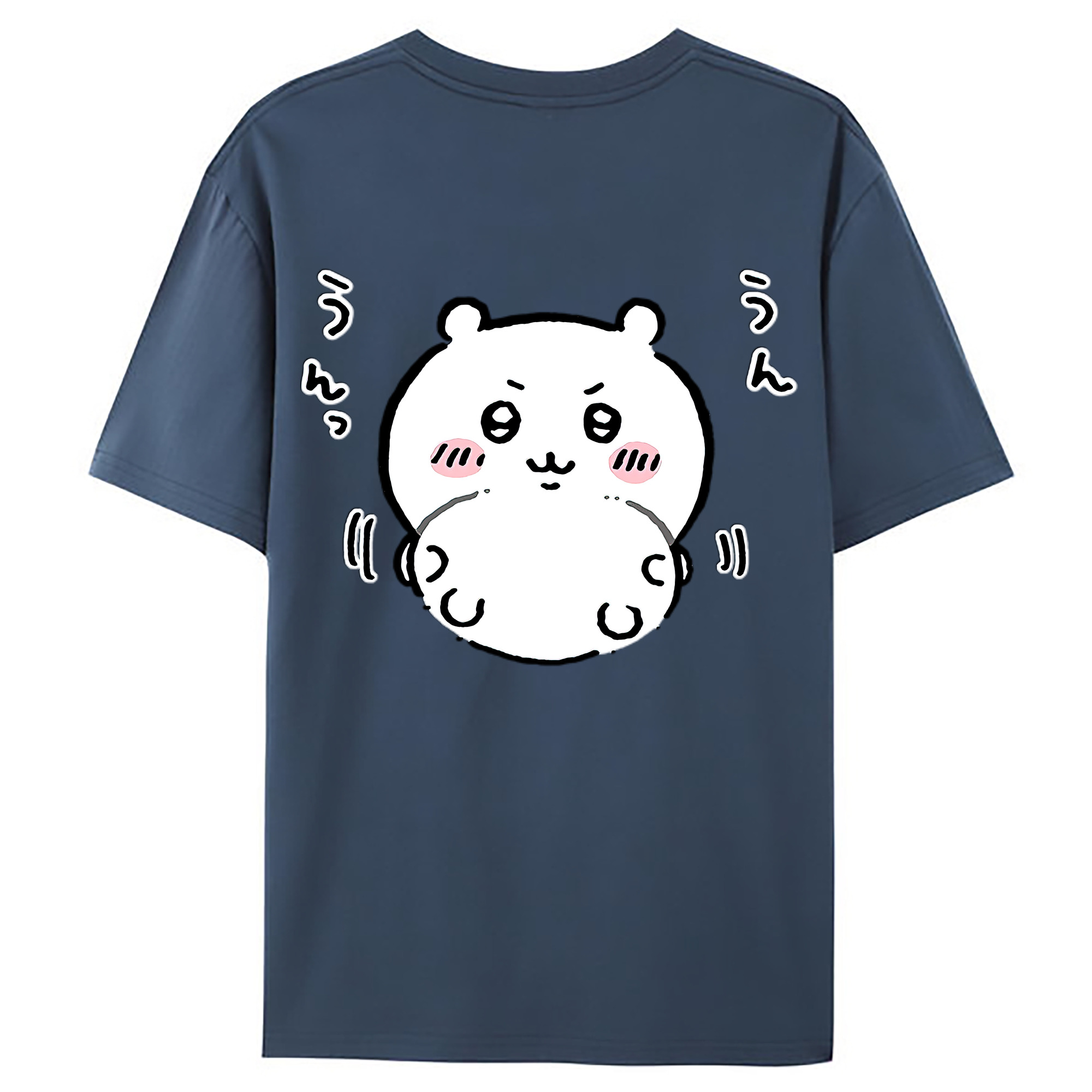 （画像用） ちいかわ ちいかわ Chii-kawa chiikawa 綿100％ メンズ半袖Tシャツ（バックプリント） 通気性
