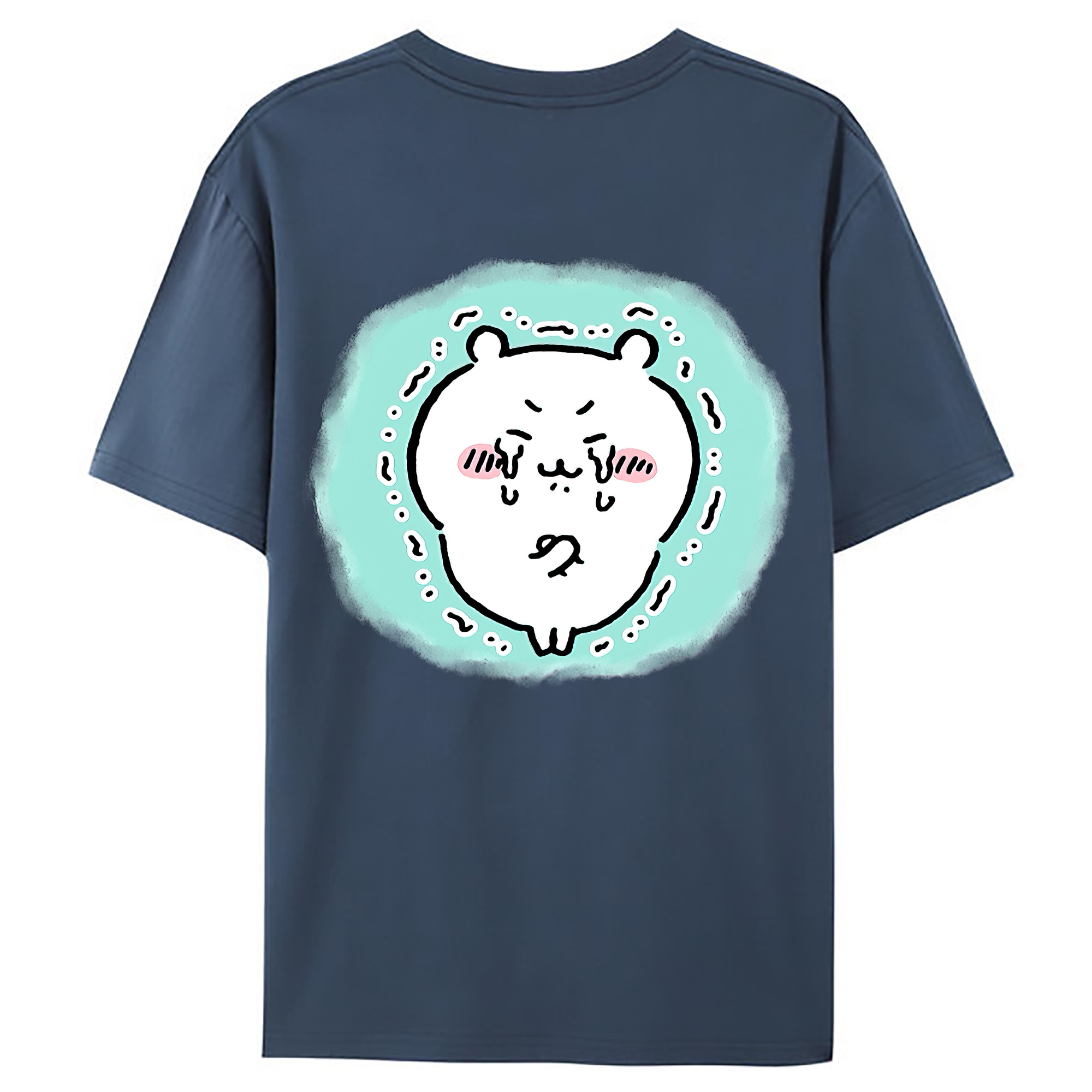 （画像用） ちいかわ ちいかわ Chii-kawa chiikawa 綿100％ メンズ半袖Tシャツ（バックプリント） 通気性