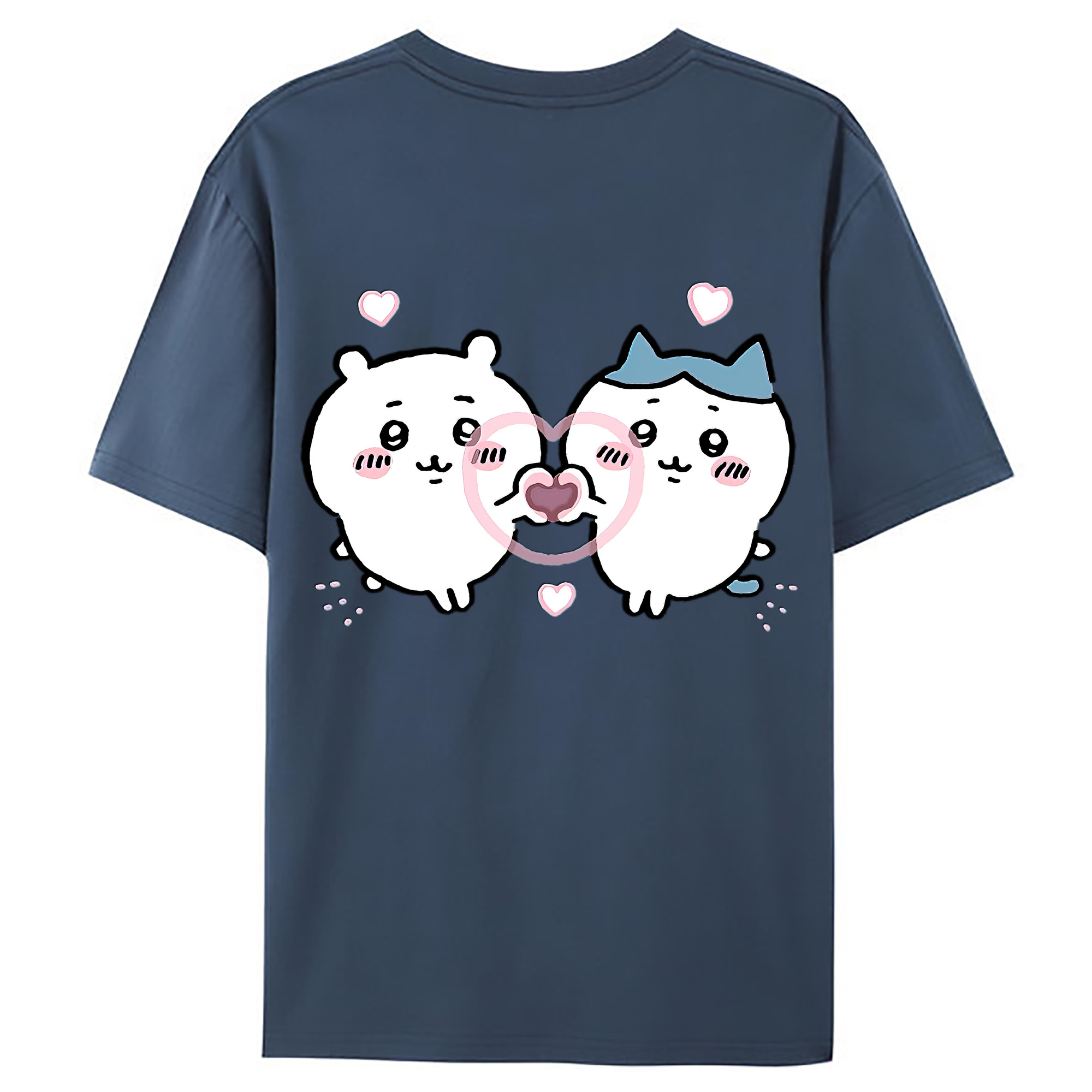 （画像用） ちいかわ ちいかわ Chii-kawa chiikawa 綿100％ メンズ半袖Tシャツ（バックプリント） 通気性