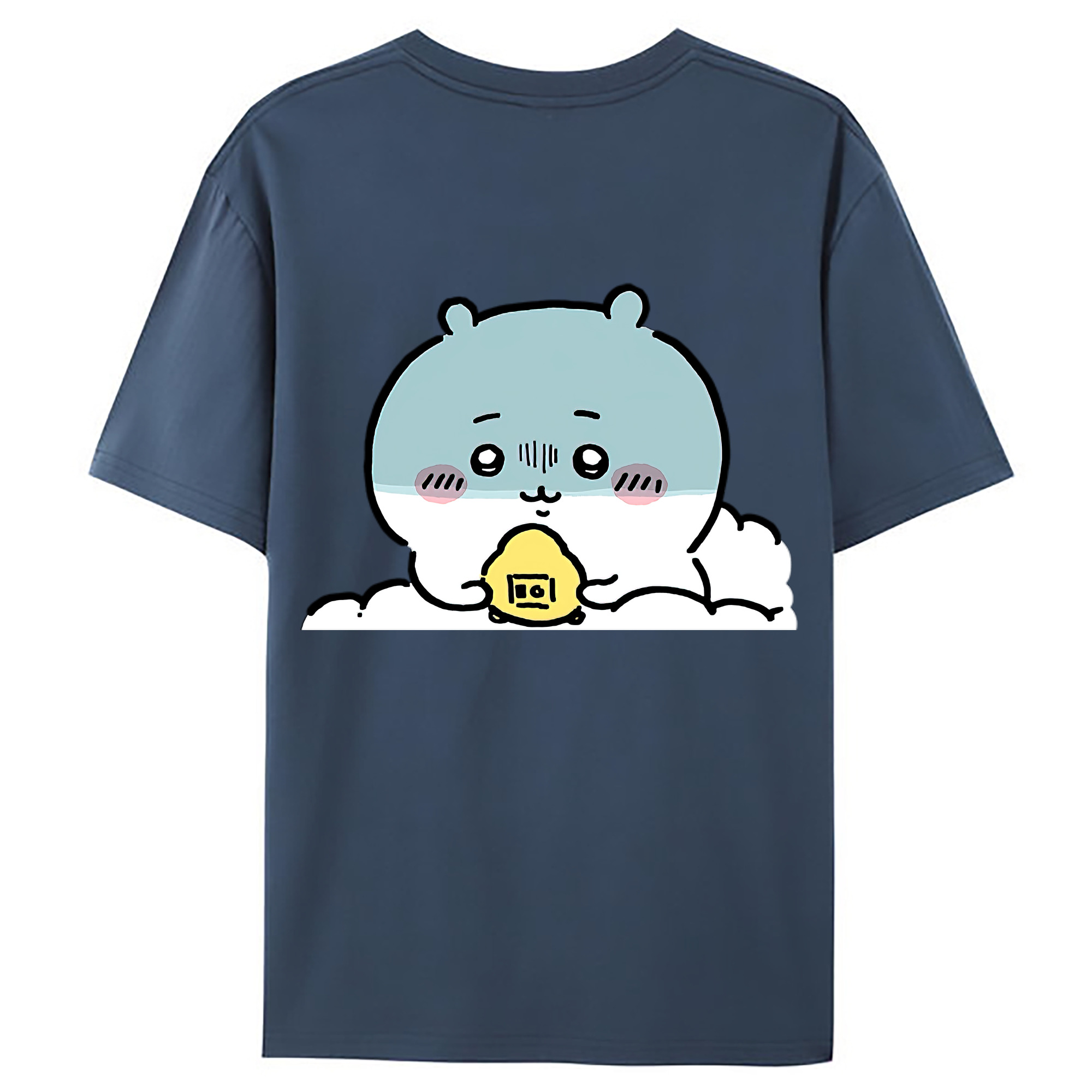 （画像用） ちいかわ ちいかわ Chii-kawa chiikawa 綿100％ メンズ半袖Tシャツ（バックプリント） 通気性