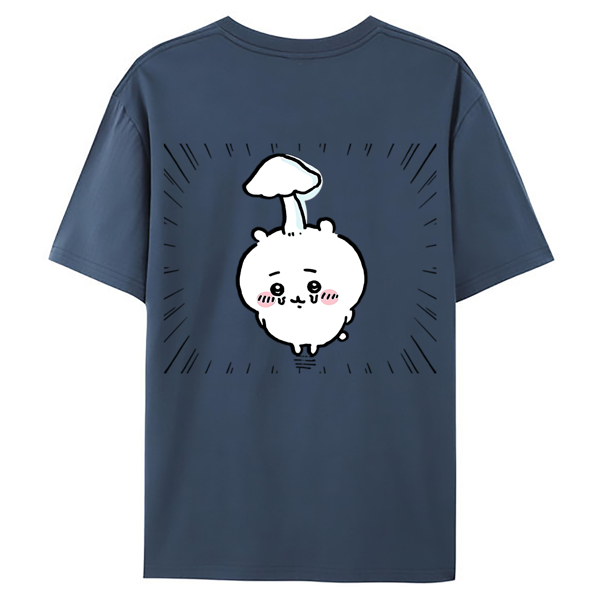 （画像用） ちいかわ ちいかわ Chii-kawa chiikawa 綿100％ メンズ半袖Tシャツ（バックプリント） 通気性