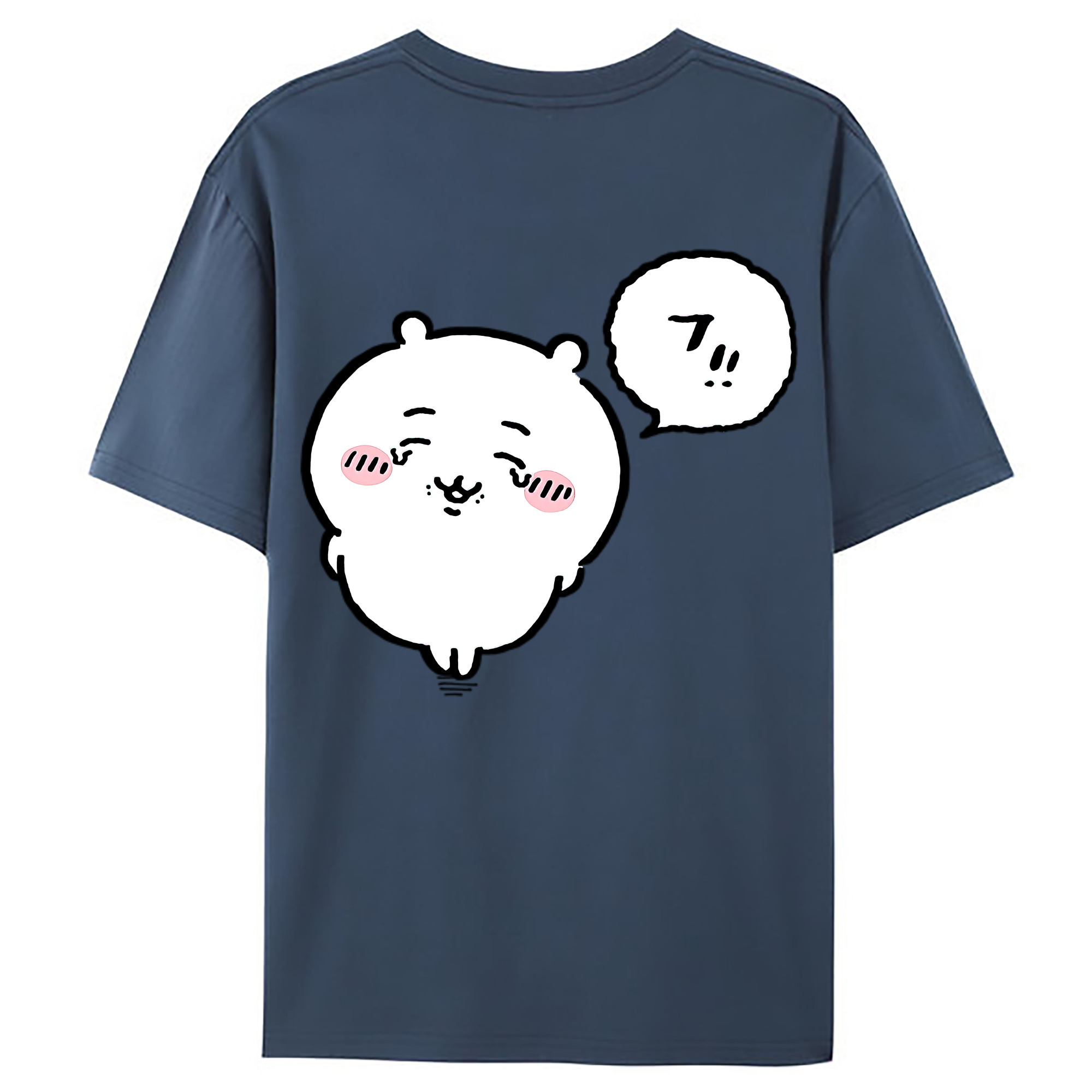 （画像用） ちいかわ ちいかわ Chii-kawa chiikawa 綿100％ メンズ半袖Tシャツ（バックプリント） 通気性