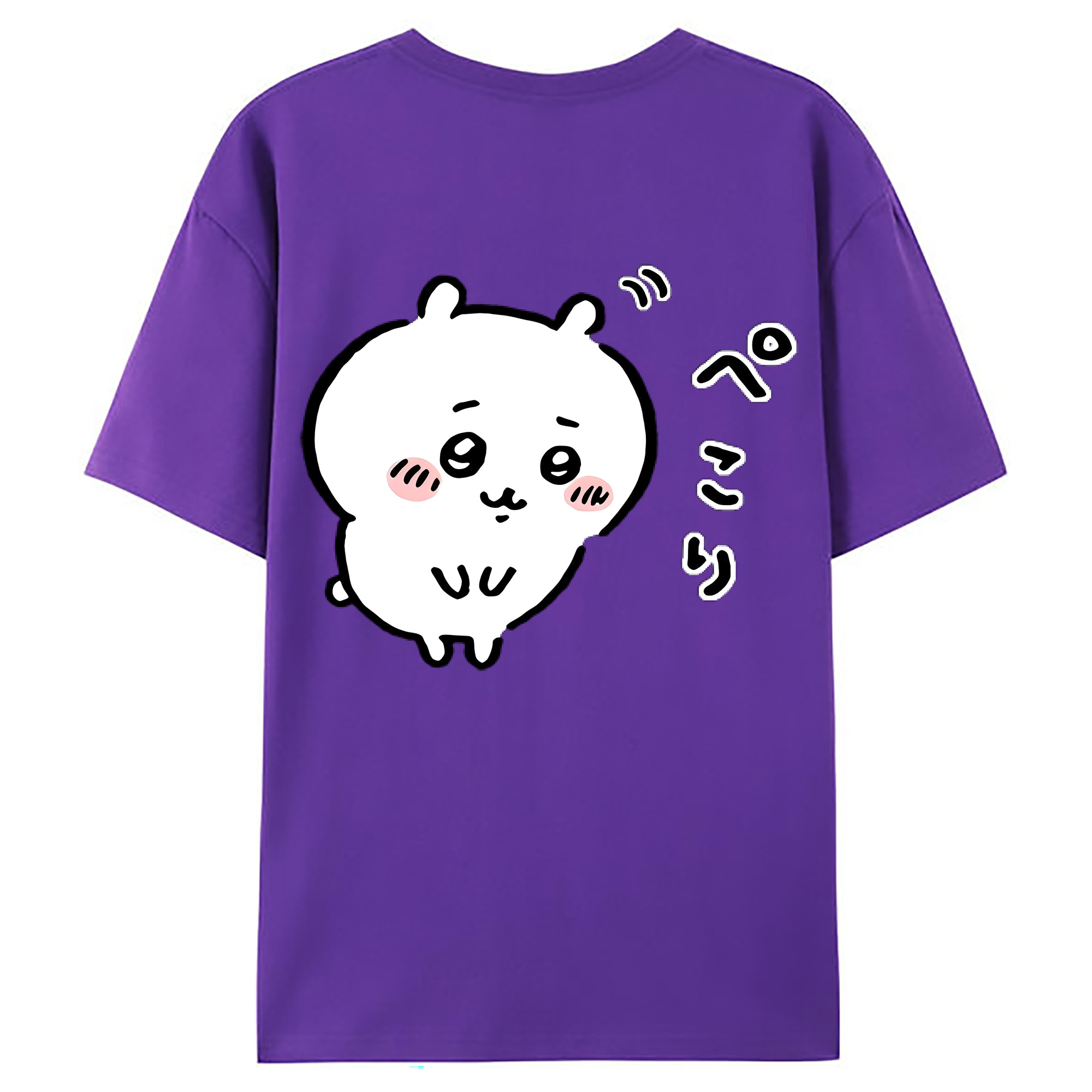 （画像用） ちいかわ ちいかわ Chii-kawa chiikawa 綿100％ メンズ半袖Tシャツ（バックプリント） 通気性