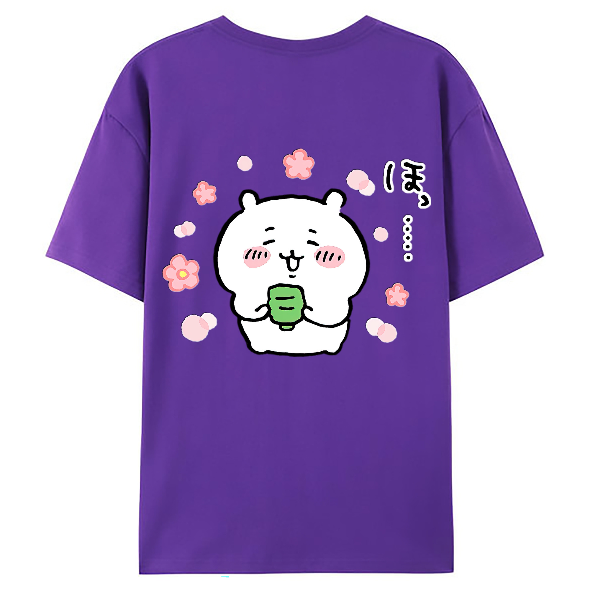 （画像用） ちいかわ ちいかわ Chii-kawa chiikawa 綿100％ メンズ半袖Tシャツ（バックプリント） 通気性