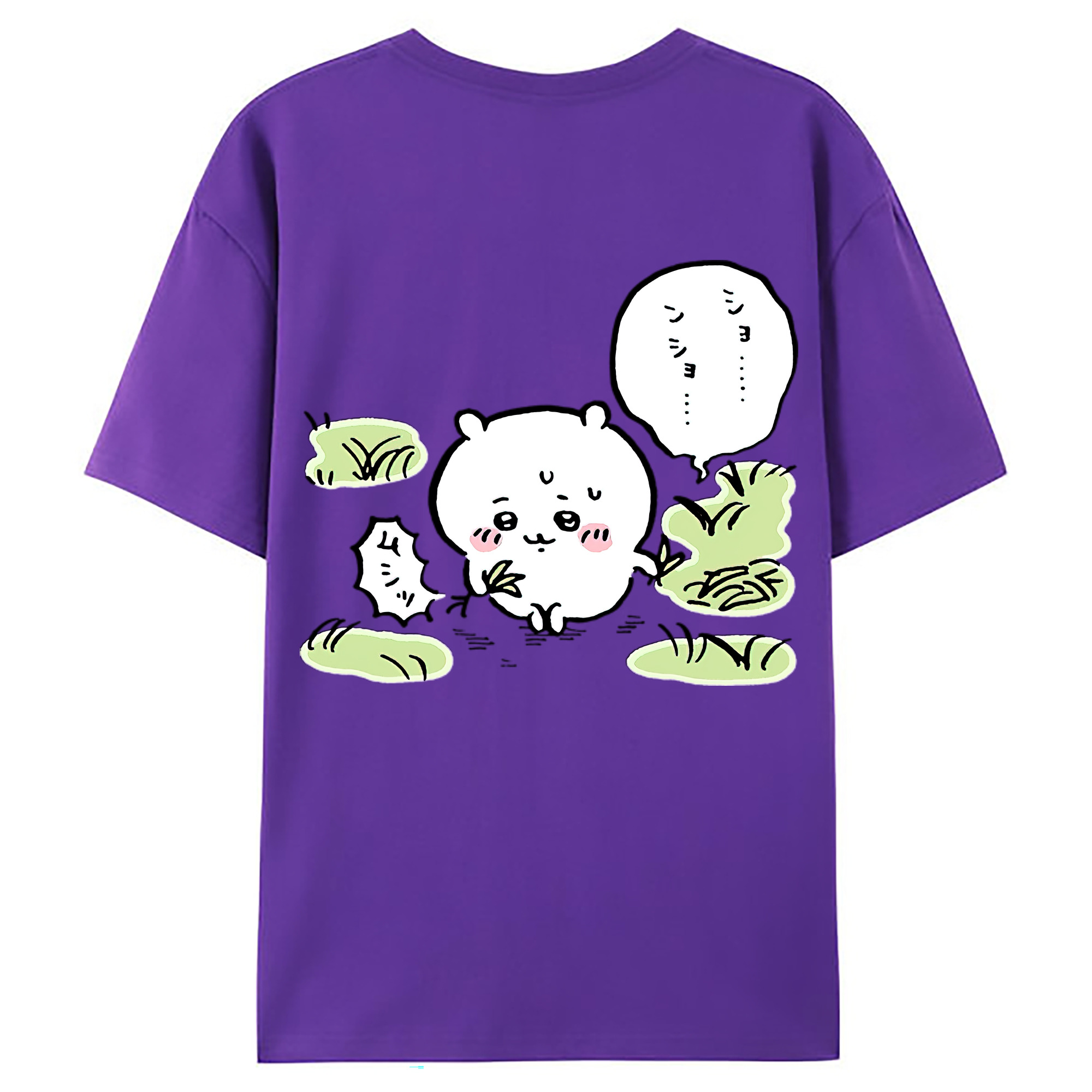 （画像用） ちいかわ ちいかわ Chii-kawa chiikawa 綿100％ メンズ半袖Tシャツ（バックプリント） 通気性