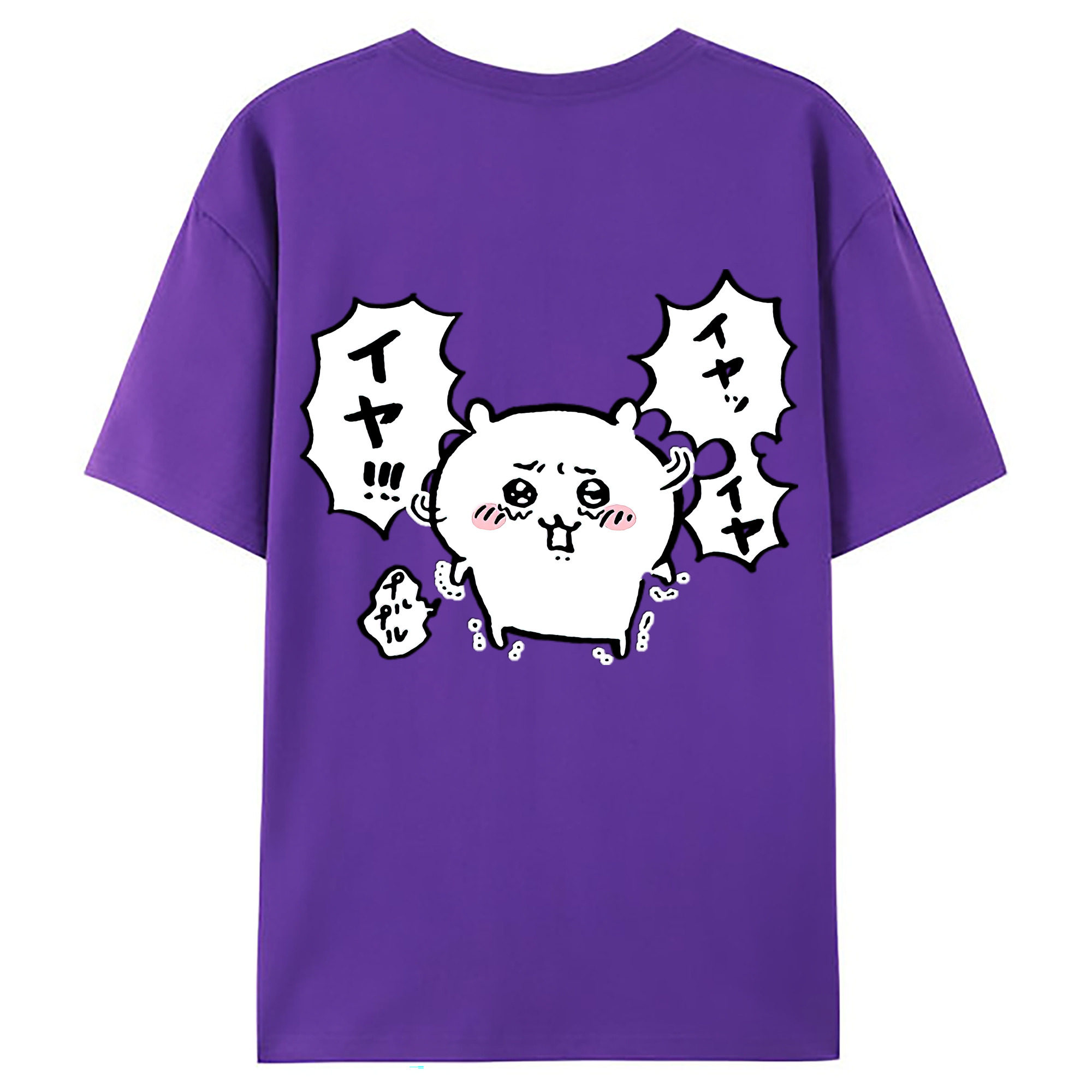 （画像用） ちいかわ ちいかわ Chii-kawa chiikawa 綿100％ メンズ半袖Tシャツ（バックプリント） 通気性