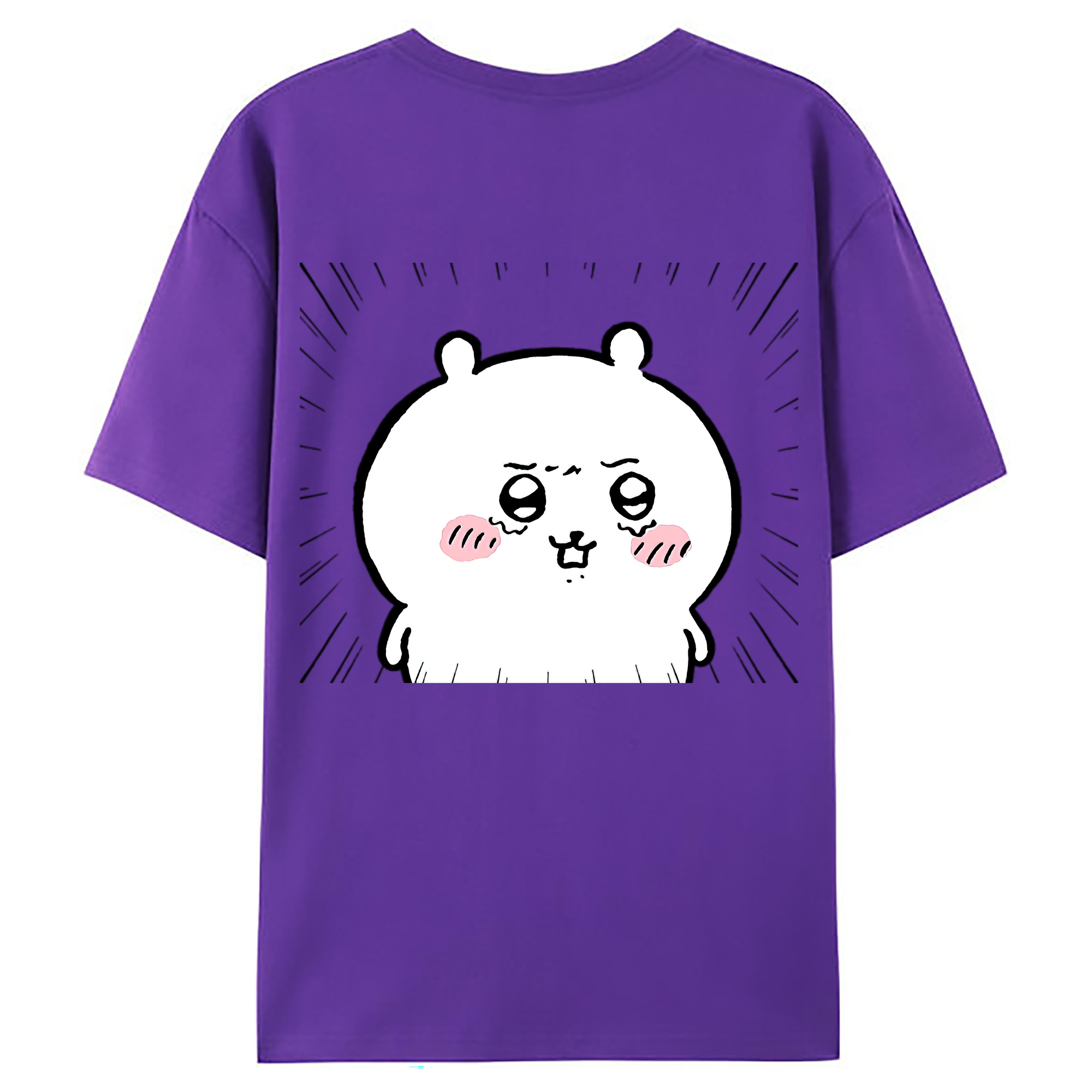 （画像用） ちいかわ ちいかわ Chii-kawa chiikawa 綿100％ メンズ半袖Tシャツ（バックプリント） 通気性