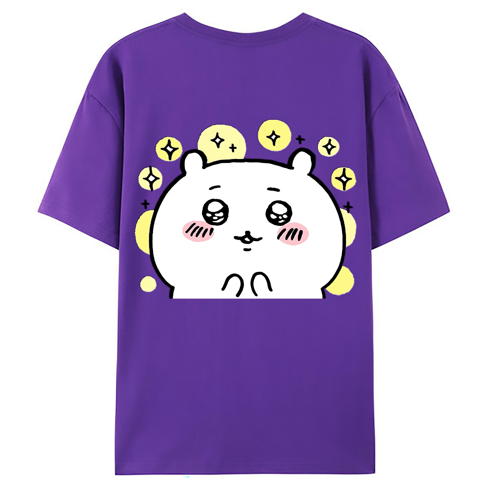 （画像用） ちいかわ ちいかわ Chii-kawa chiikawa 綿100％ メンズ半袖Tシャツ（バックプリント） 通気性