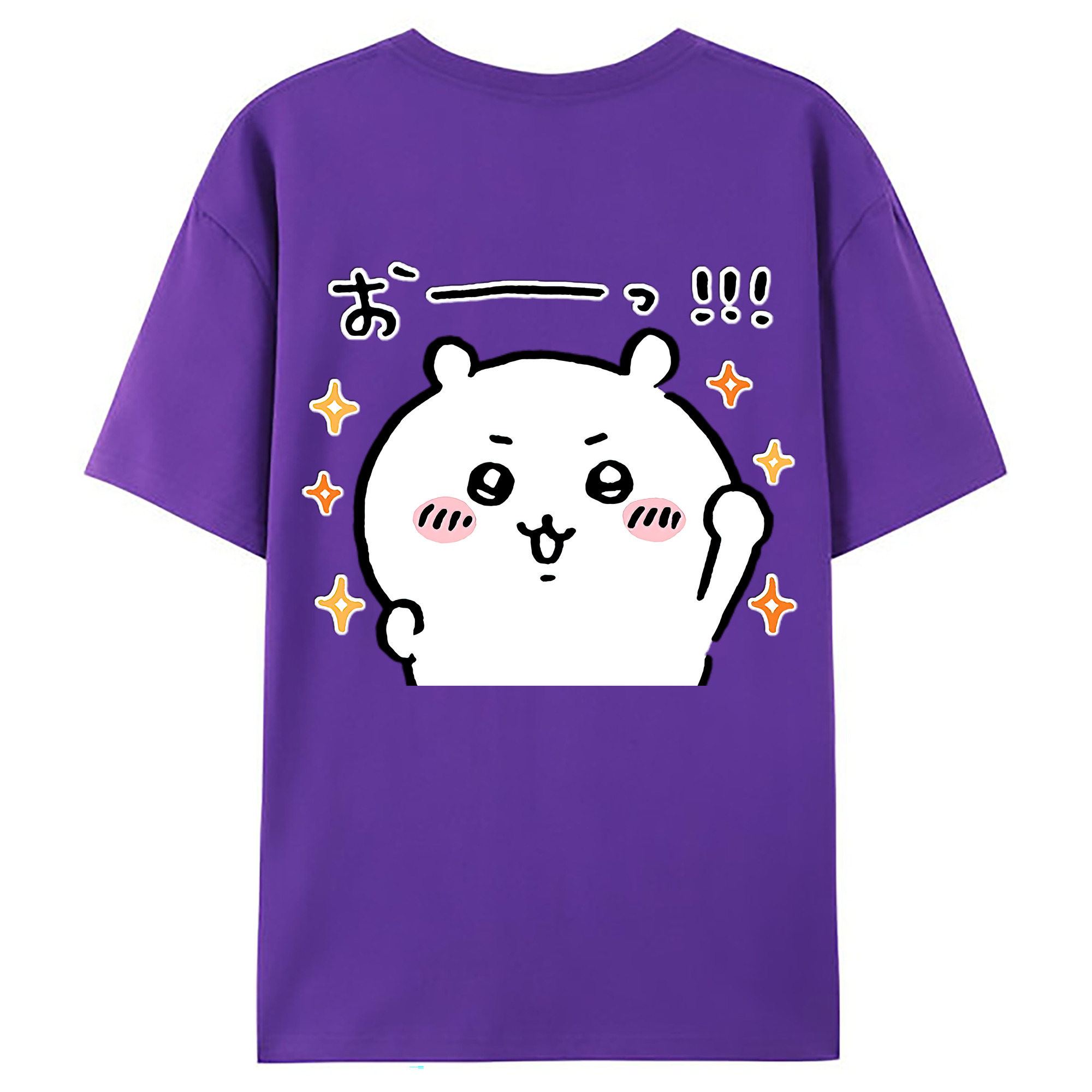 （画像用） ちいかわ ちいかわ Chii-kawa chiikawa 綿100％ メンズ半袖Tシャツ（バックプリント） 通気性
