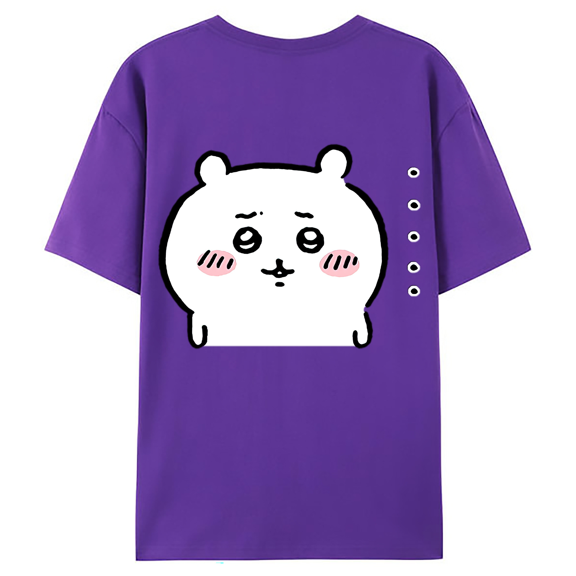 （画像用） ちいかわ ちいかわ Chii-kawa chiikawa 綿100％ メンズ半袖Tシャツ（バックプリント） 通気性