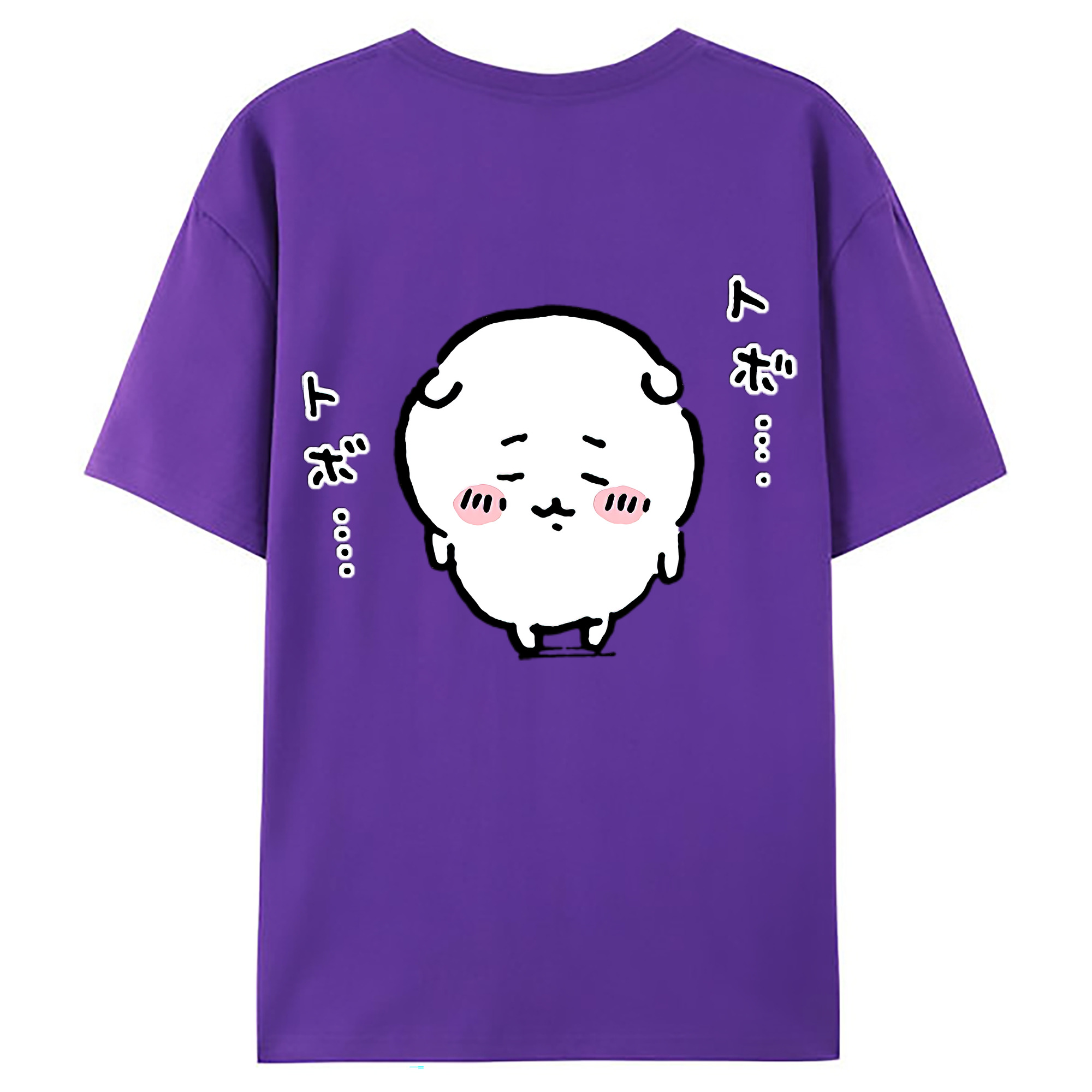 （画像用） ちいかわ ちいかわ Chii-kawa chiikawa 綿100％ メンズ半袖Tシャツ（バックプリント） 通気性