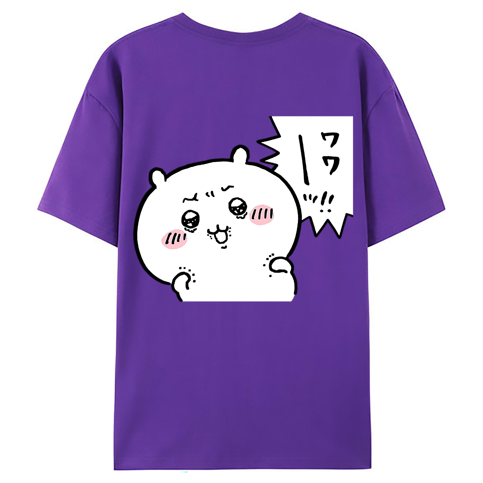 （画像用） ちいかわ ちいかわ Chii-kawa chiikawa 綿100％ メンズ半袖Tシャツ（バックプリント） 通気性