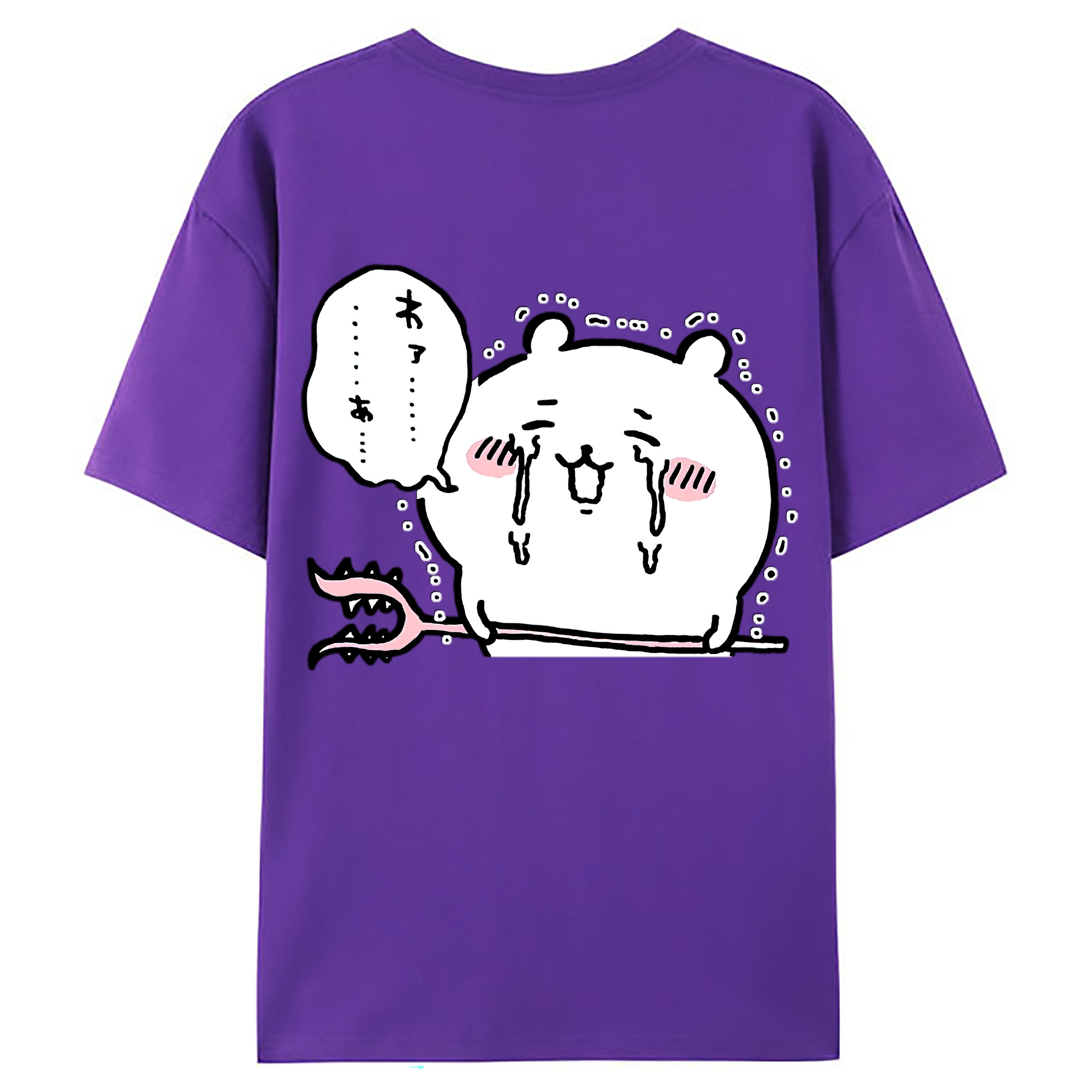 （画像用） ちいかわ ちいかわ Chii-kawa chiikawa 綿100％ メンズ半袖Tシャツ（バックプリント） 通気性