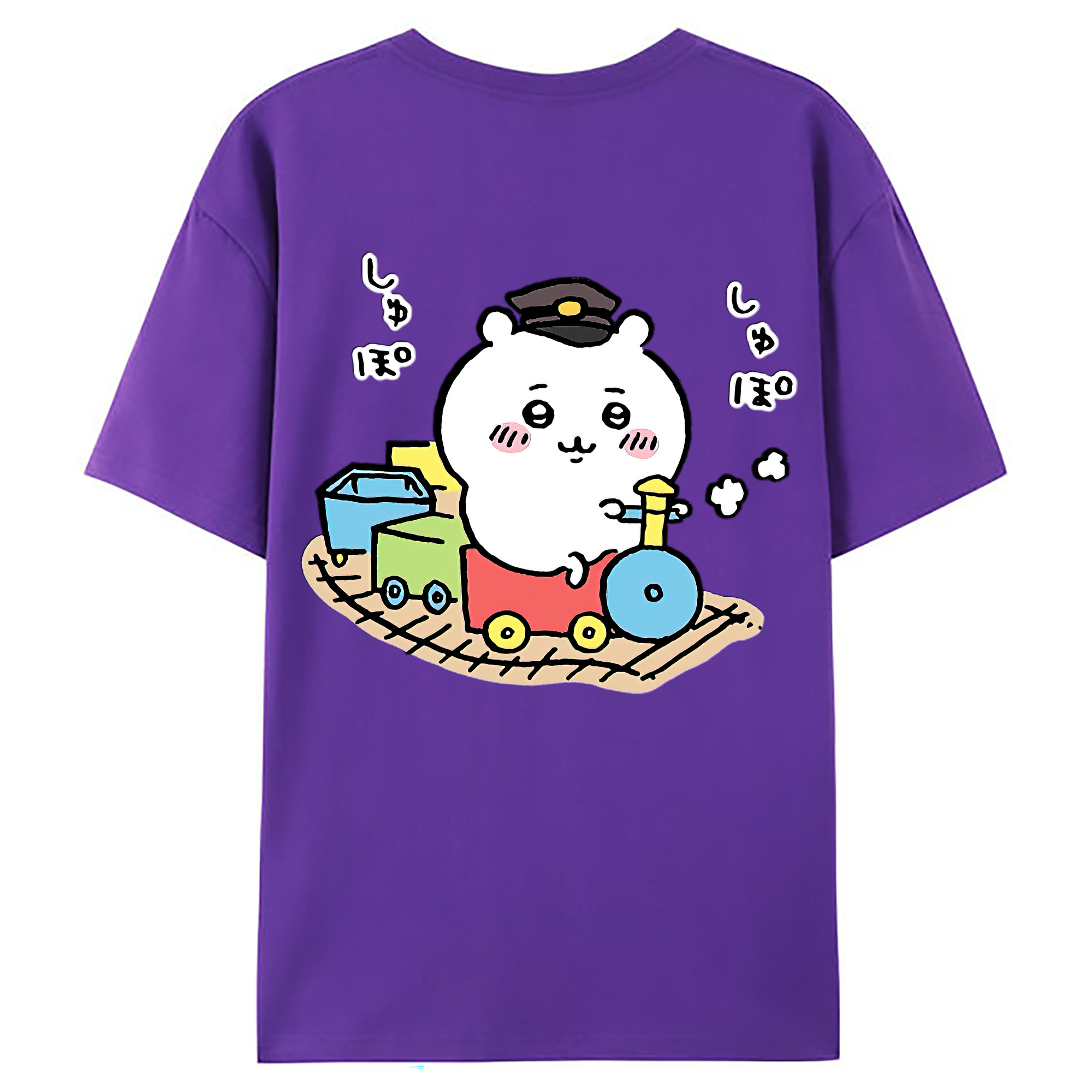 （画像用） ちいかわ ちいかわ Chii-kawa chiikawa 綿100％ メンズ半袖Tシャツ（バックプリント） 通気性