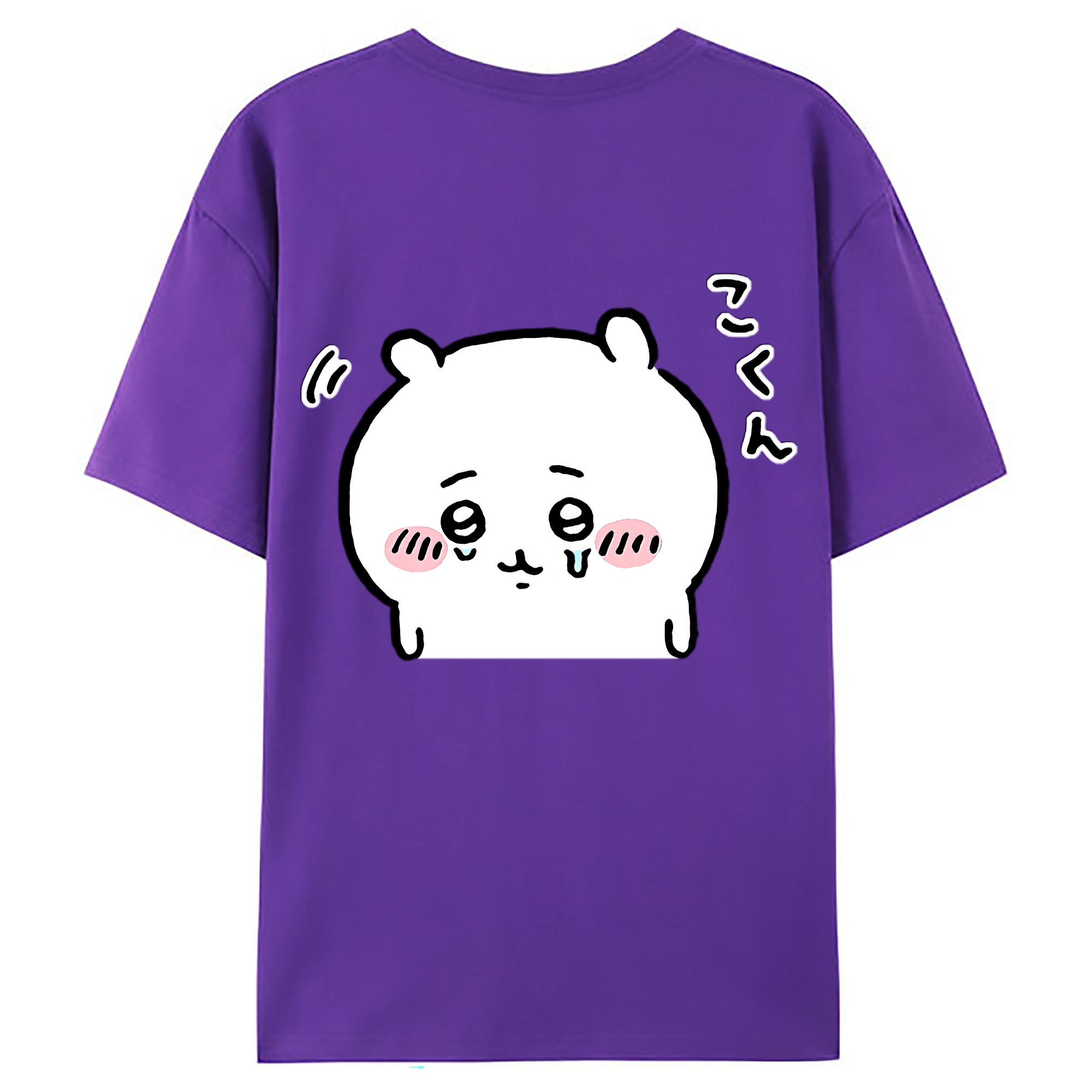 （画像用） ちいかわ ちいかわ Chii-kawa chiikawa 綿100％ メンズ半袖Tシャツ（バックプリント） 通気性