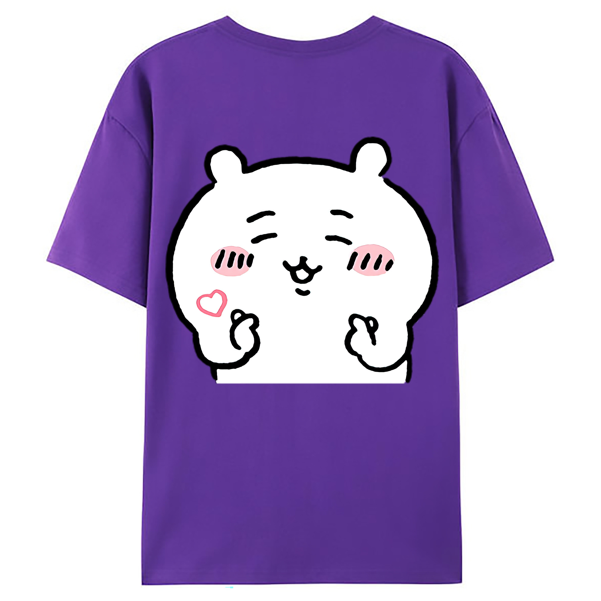 （画像用） ちいかわ ちいかわ Chii-kawa chiikawa 綿100％ メンズ半袖Tシャツ（バックプリント） 通気性