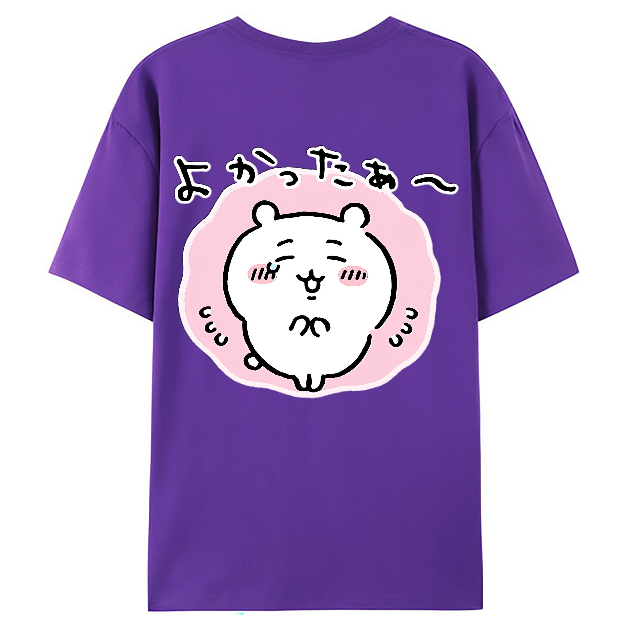 （画像用） ちいかわ ちいかわ Chii-kawa chiikawa 綿100％ メンズ半袖Tシャツ（バックプリント） 通気性