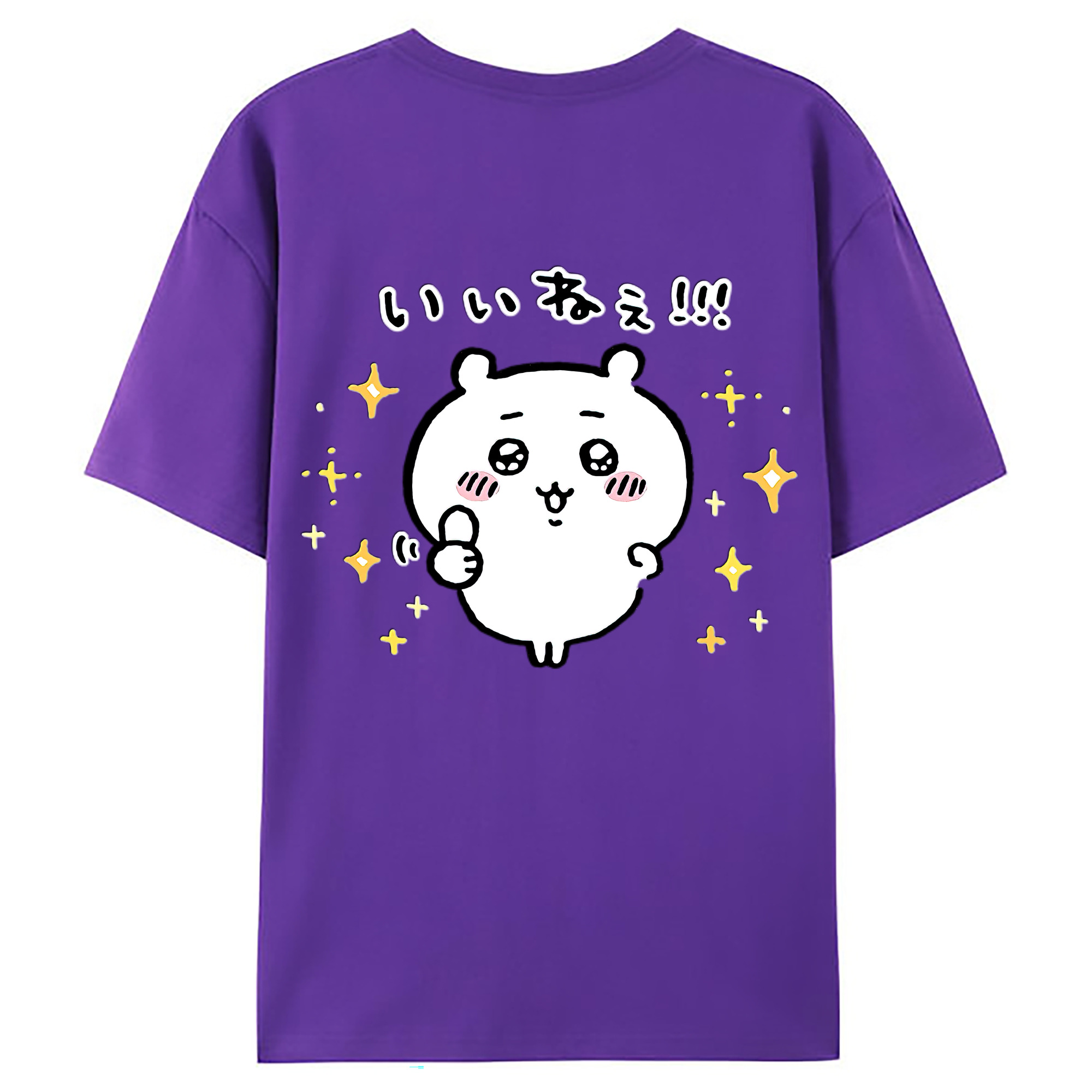 （画像用） ちいかわ ちいかわ Chii-kawa chiikawa 綿100％ メンズ半袖Tシャツ（バックプリント） 通気性