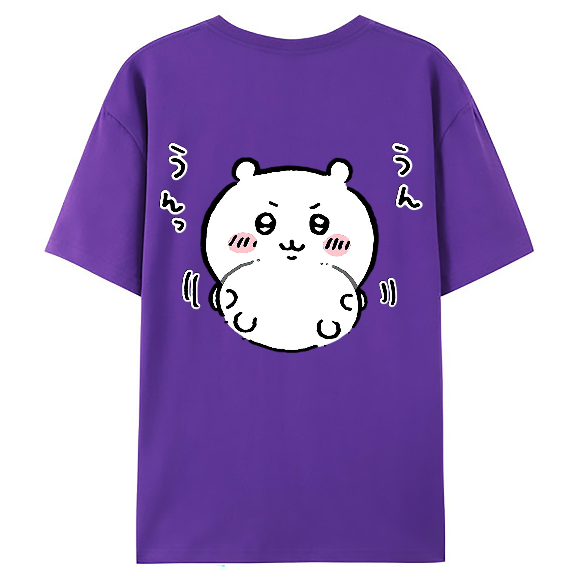 （画像用） ちいかわ ちいかわ Chii-kawa chiikawa 綿100％ メンズ半袖Tシャツ（バックプリント） 通気性
