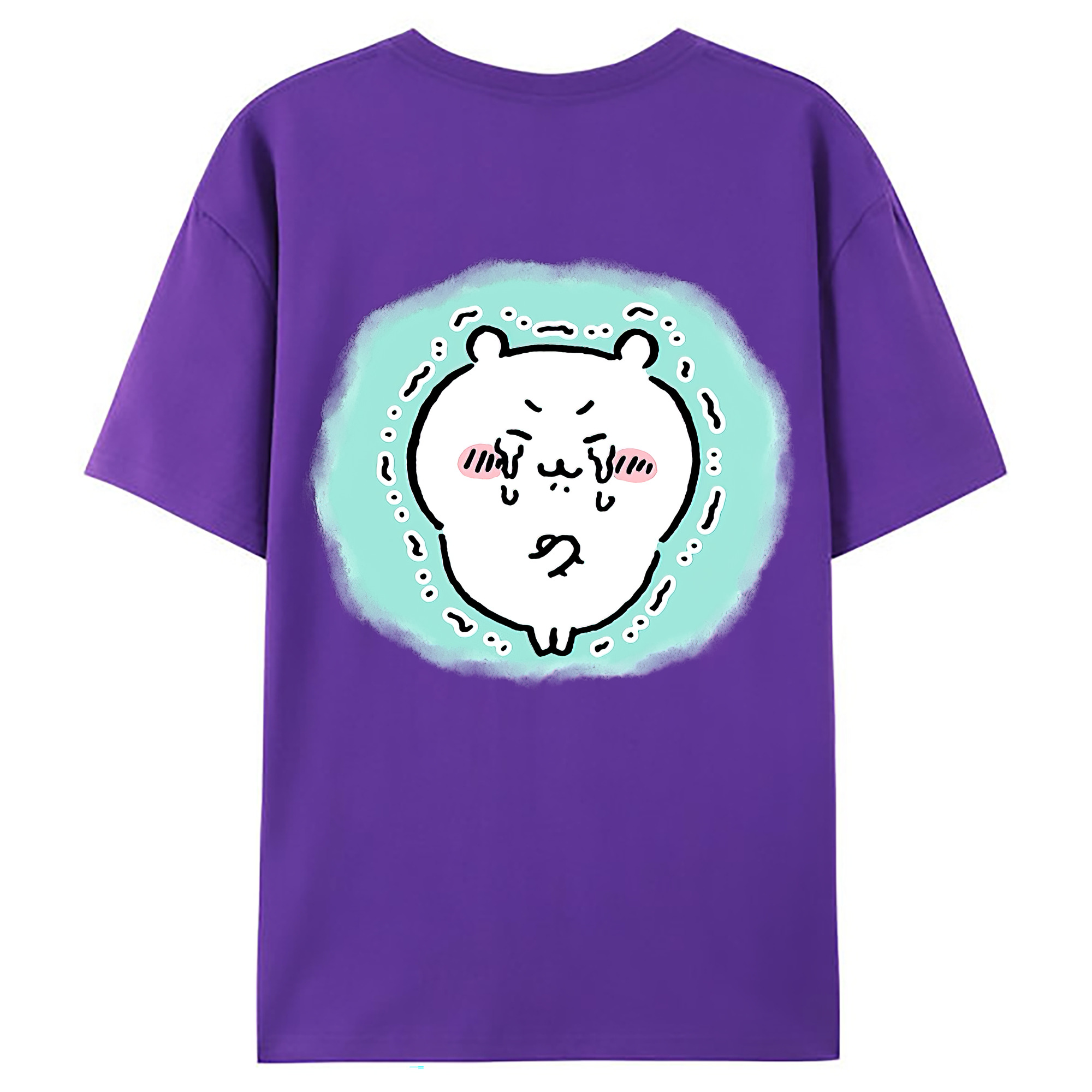 （画像用） ちいかわ ちいかわ Chii-kawa chiikawa 綿100％ メンズ半袖Tシャツ（バックプリント） 通気性