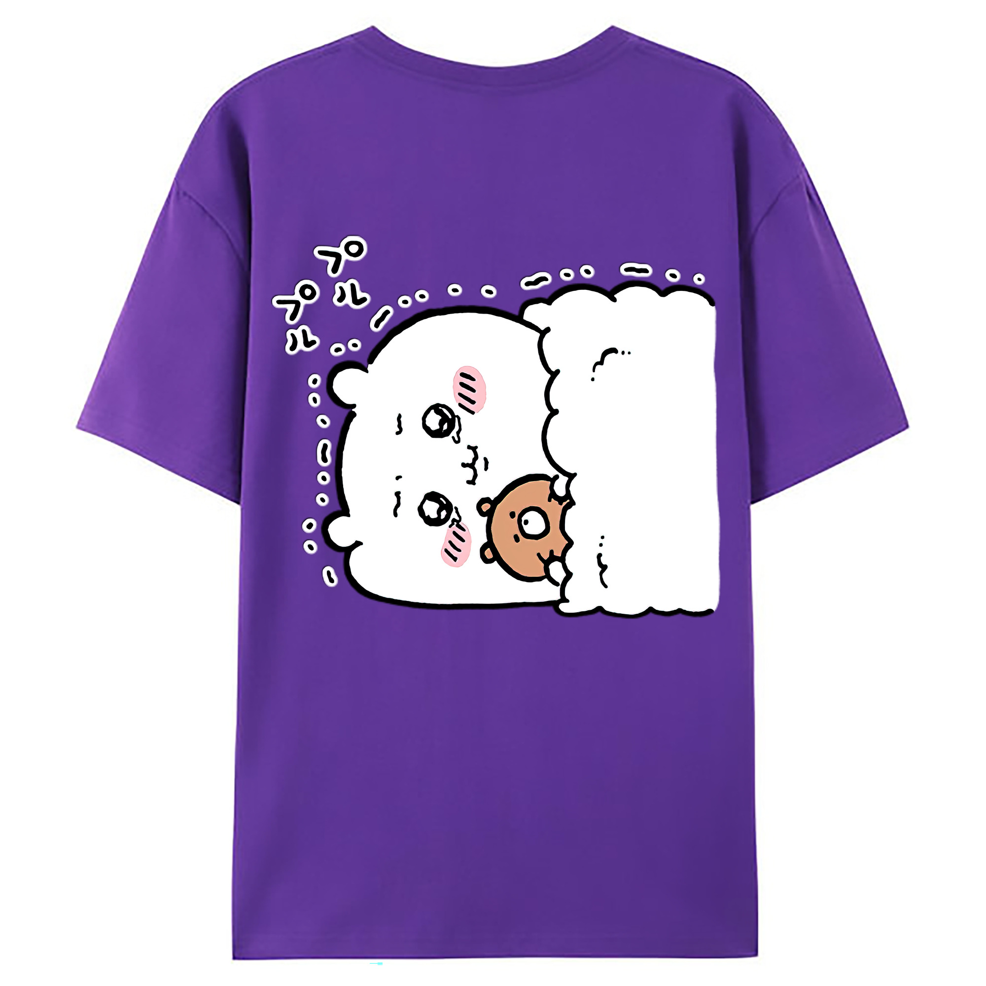 （画像用） ちいかわ ちいかわ Chii-kawa chiikawa 綿100％ メンズ半袖Tシャツ（バックプリント） 通気性