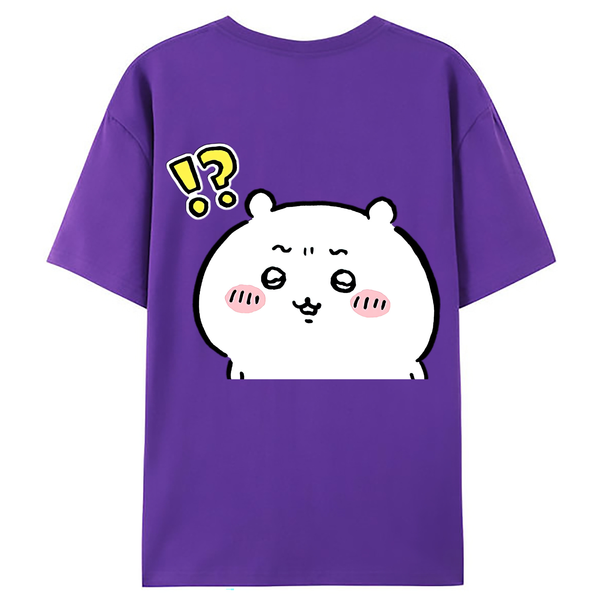 （画像用） ちいかわ ちいかわ Chii-kawa chiikawa 綿100％ メンズ半袖Tシャツ（バックプリント） 通気性