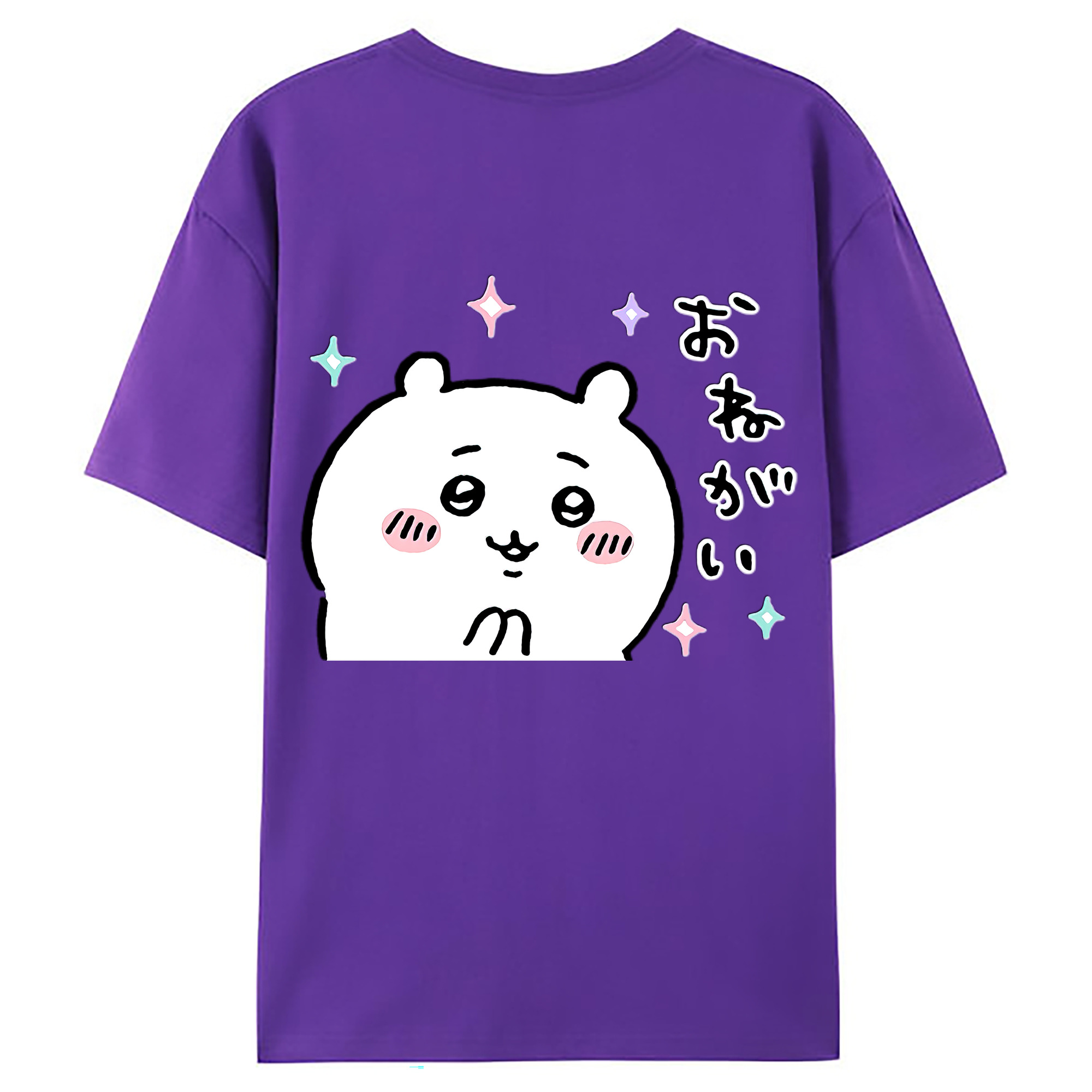 （画像用） ちいかわ ちいかわ Chii-kawa chiikawa 綿100％ メンズ半袖Tシャツ（バックプリント） 通気性