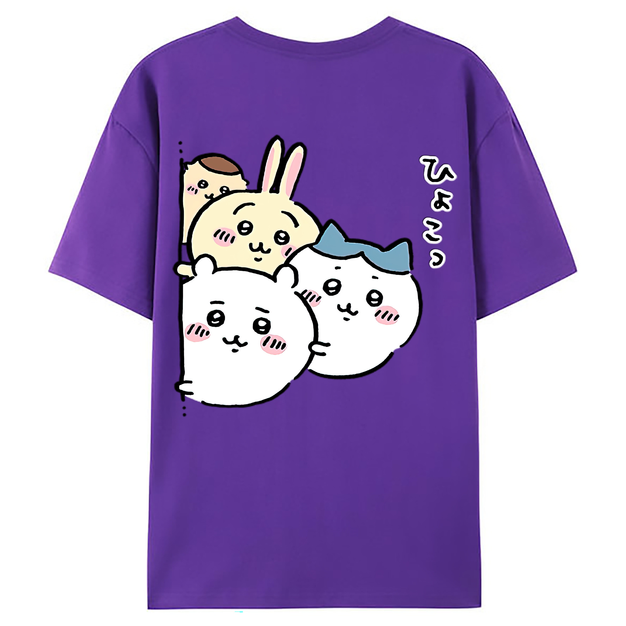 （画像用） ちいかわ ちいかわ Chii-kawa chiikawa 綿100％ メンズ半袖Tシャツ（バックプリント） 通気性