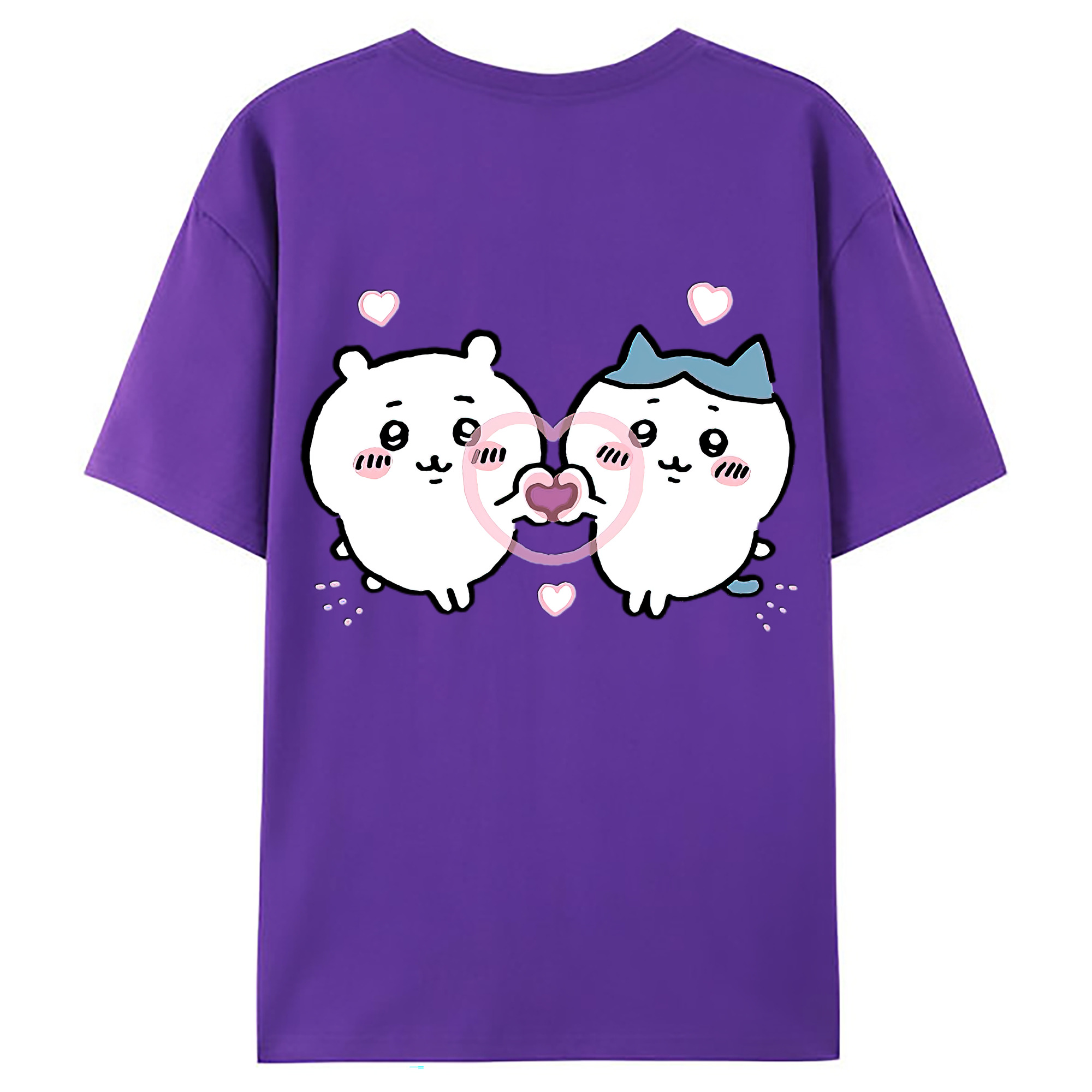 （画像用） ちいかわ ちいかわ Chii-kawa chiikawa 綿100％ メンズ半袖Tシャツ（バックプリント） 通気性