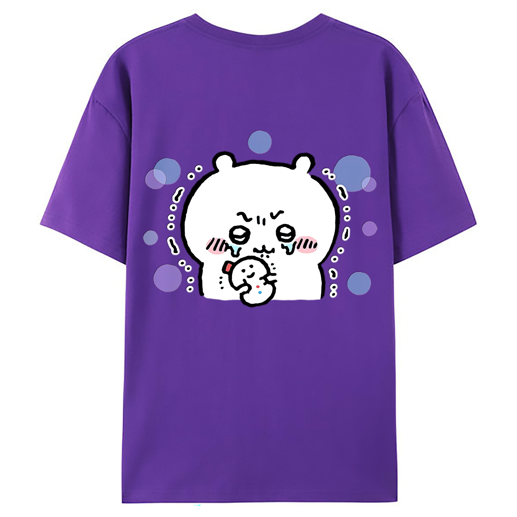 （画像用） ちいかわ ちいかわ Chii-kawa chiikawa 綿100％ メンズ半袖Tシャツ（バックプリント） 通気性