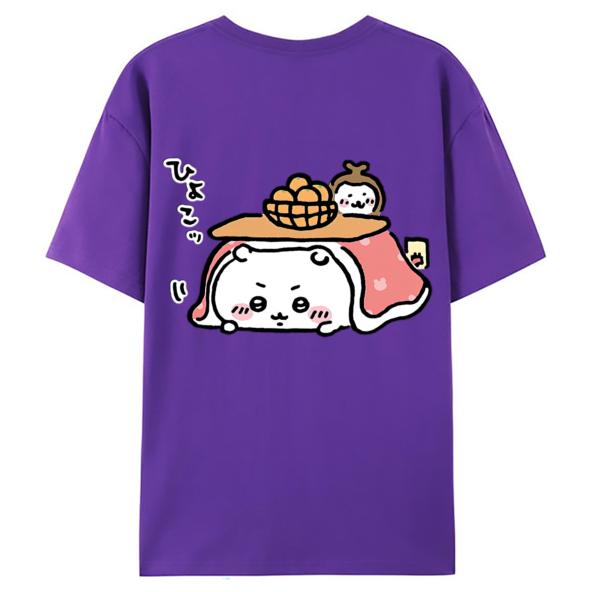 （画像用） ちいかわ ちいかわ Chii-kawa chiikawa 綿100％ メンズ半袖Tシャツ（バックプリント） 通気性