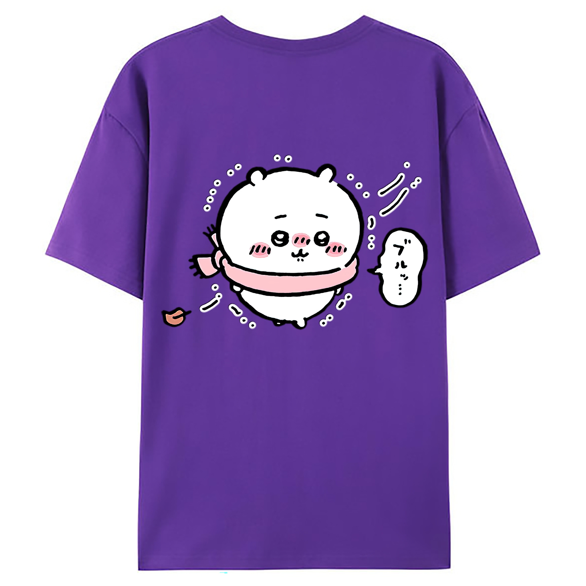（画像用） ちいかわ ちいかわ Chii-kawa chiikawa 綿100％ メンズ半袖Tシャツ（バックプリント） 通気性