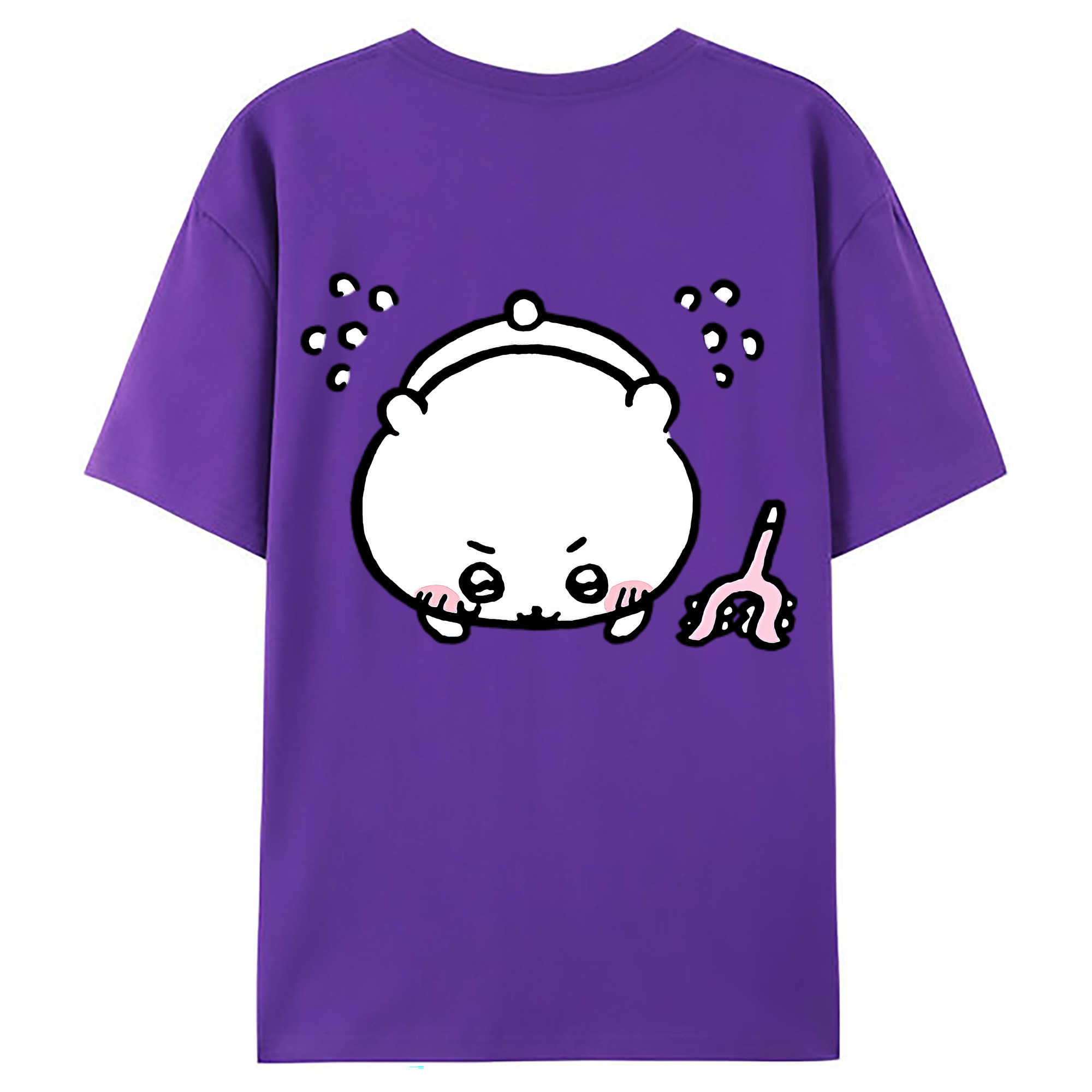 （画像用） ちいかわ ちいかわ Chii-kawa chiikawa 綿100％ メンズ半袖Tシャツ（バックプリント） 通気性